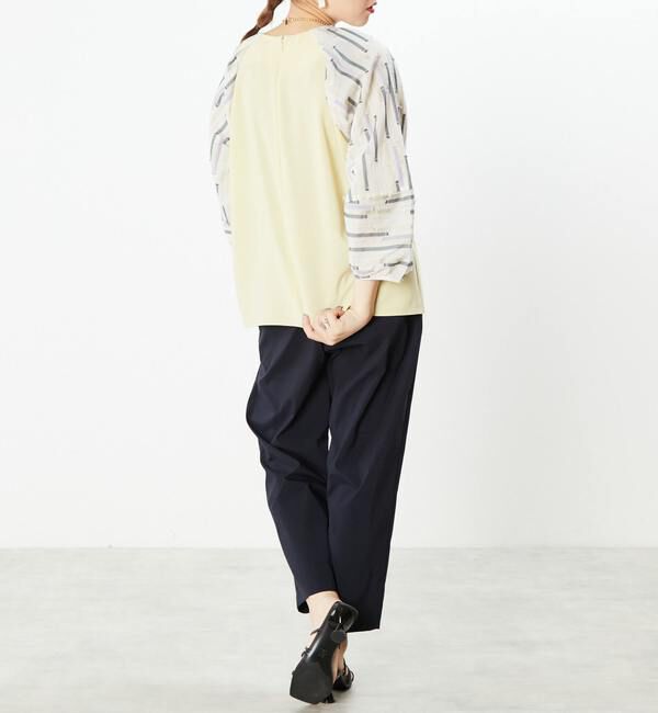  「予約受付2/28（月）まで！！【STELLA CIFFON】カットジャガードMIXブラウス」|シャツ・ブラウス|