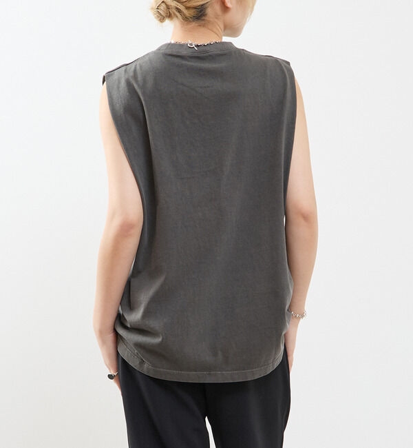 SOFFITTO「ピグメントノースリーブTシャツ」|Tシャツ・カットソー|