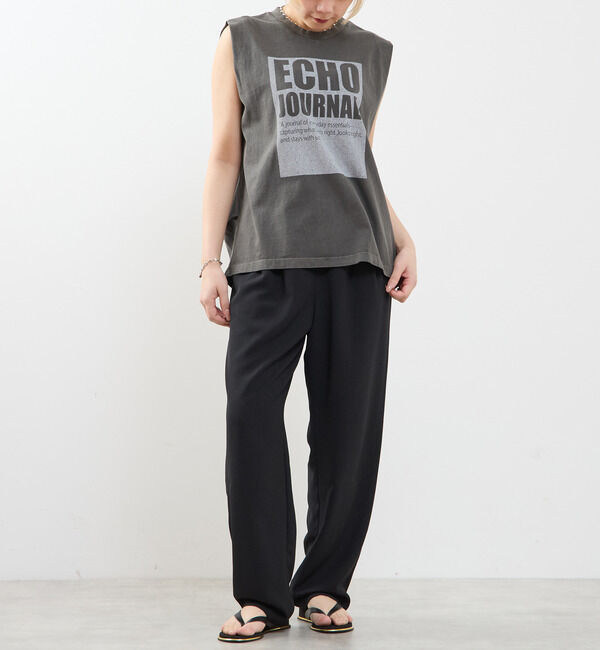 SOFFITTO「ピグメントノースリーブTシャツ」|Tシャツ・カットソー|