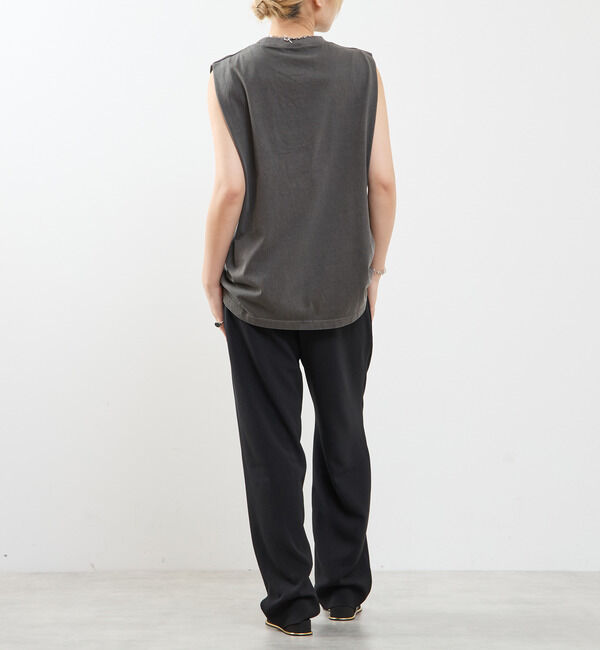 SOFFITTO「ピグメントノースリーブTシャツ」|Tシャツ・カットソー|