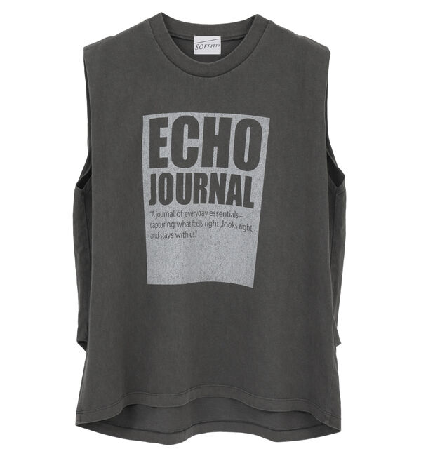 SOFFITTO「ピグメントノースリーブTシャツ」|Tシャツ・カットソー|