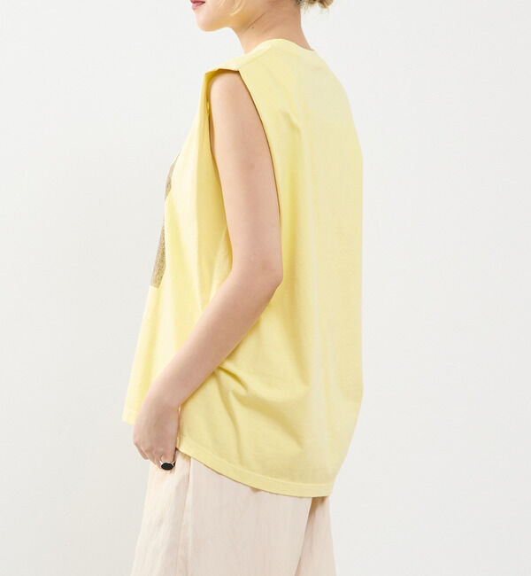 SOFFITTO「ピグメントノースリーブTシャツ」|Tシャツ・カットソー|