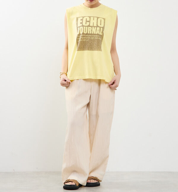 SOFFITTO「ピグメントノースリーブTシャツ」|Tシャツ・カットソー|