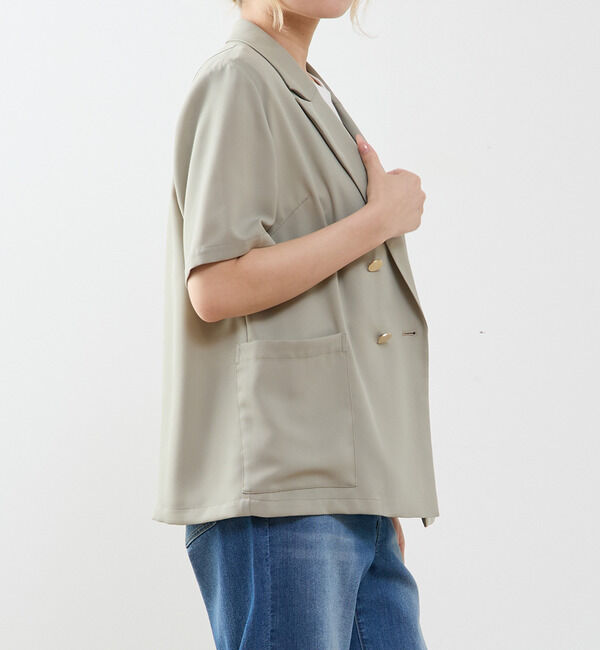 SOFFITTO「ドライタッチ半袖サマージャケット」|テーラードジャケット|