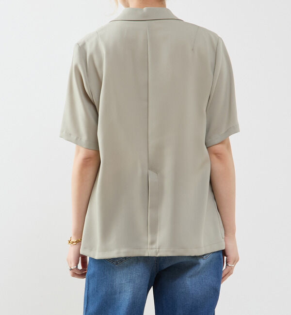 SOFFITTO「ドライタッチ半袖サマージャケット」|テーラードジャケット|