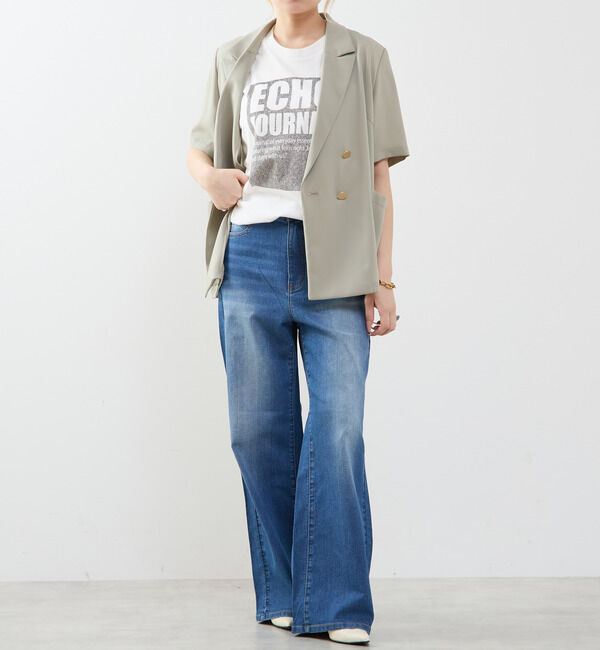 SOFFITTO「ドライタッチ半袖サマージャケット」|テーラードジャケット|