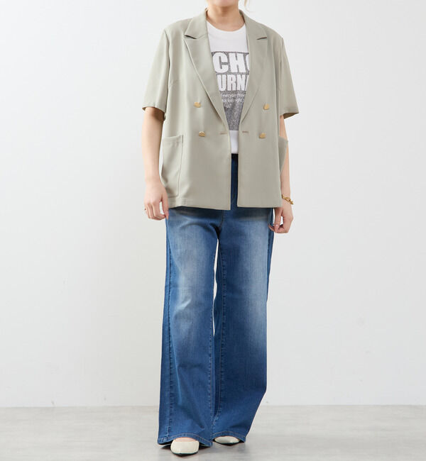 SOFFITTO「ドライタッチ半袖サマージャケット」|テーラードジャケット|