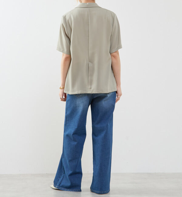 SOFFITTO「ドライタッチ半袖サマージャケット」|テーラードジャケット|