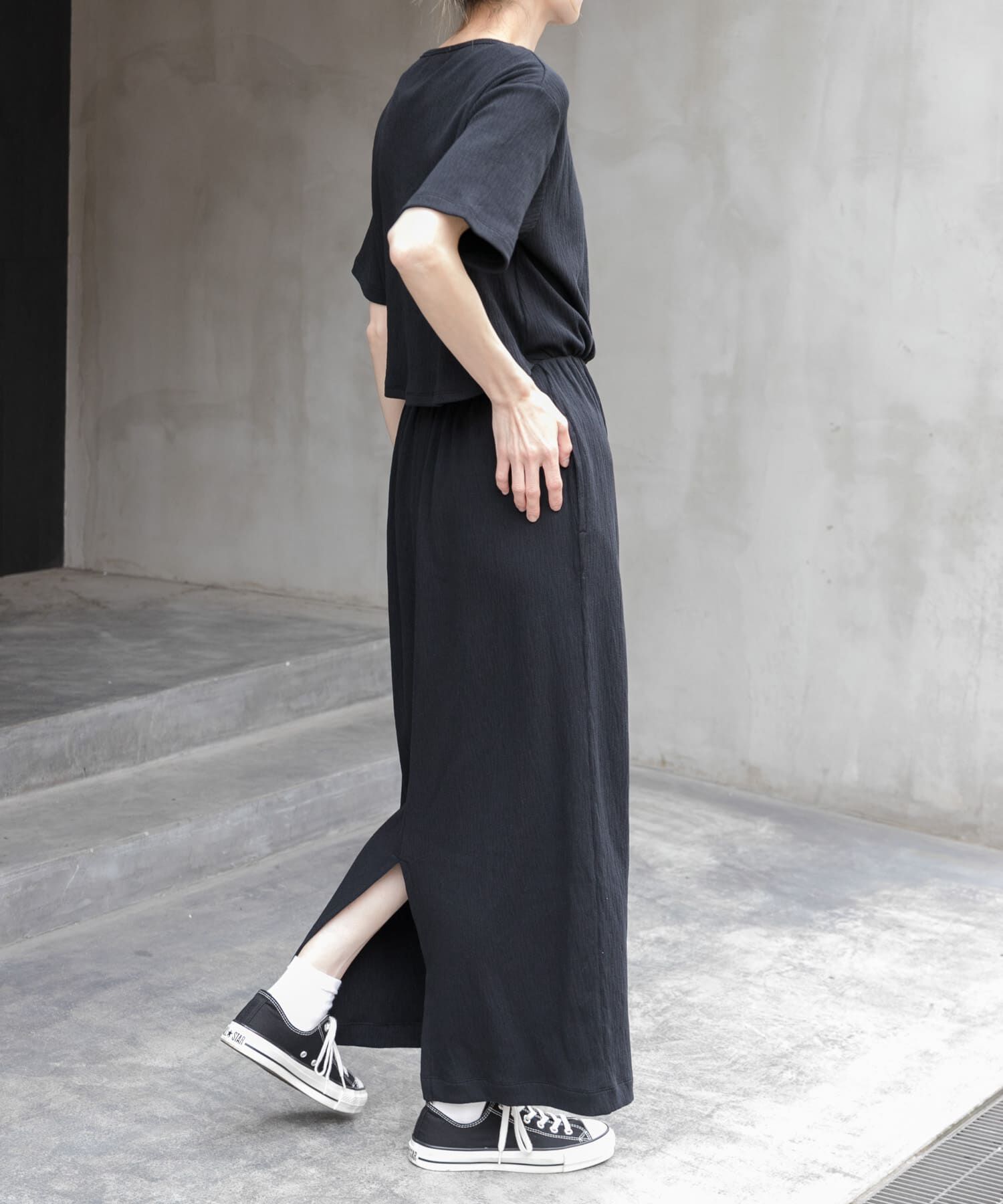 URBAN RESEARCH DOORS「FORK&SPOON　バックレイヤードカットソーワンピース」|ワンピース|