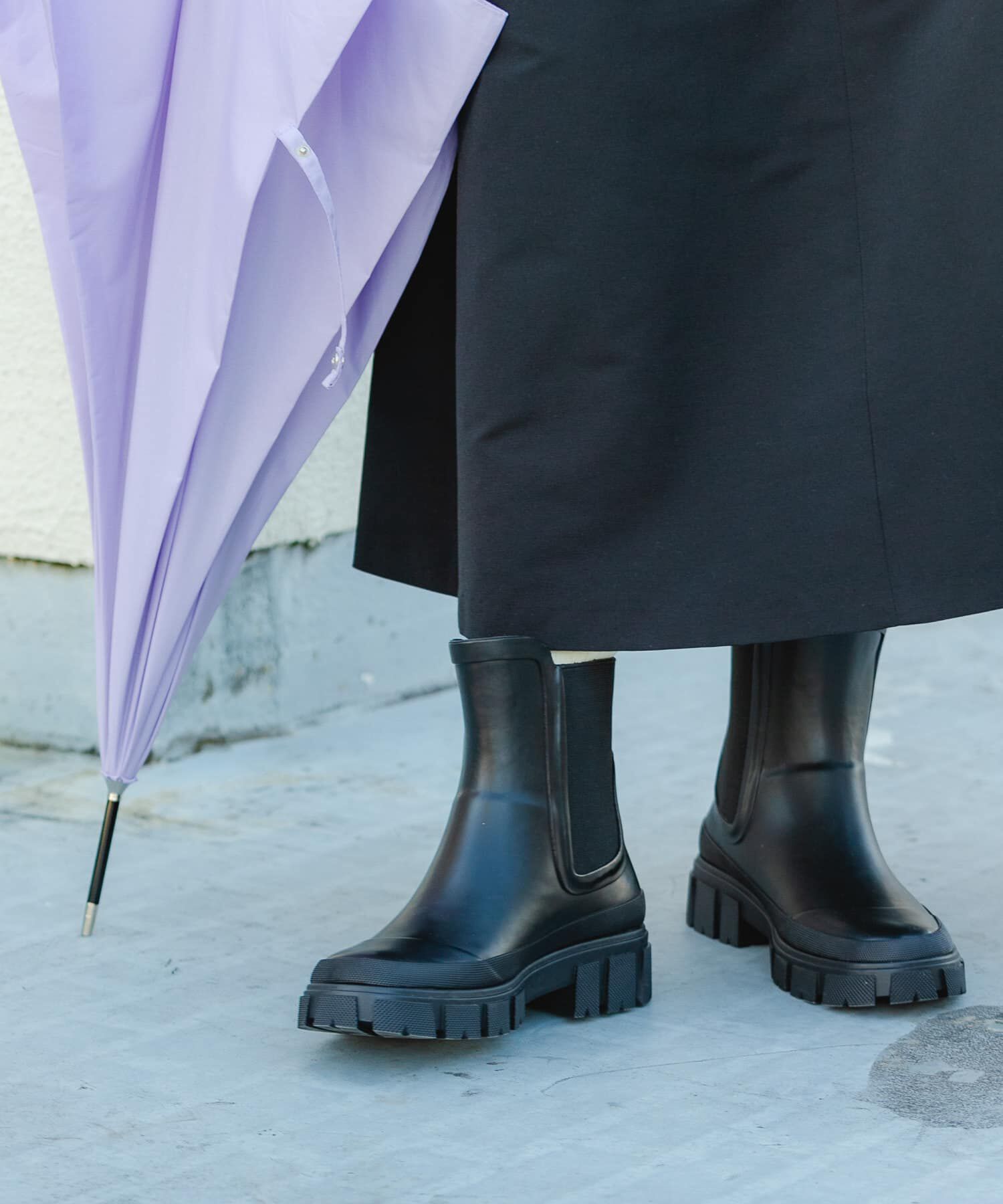 RODE SKO「厚底サイドゴアラバーブーツ」|レインシューズ|