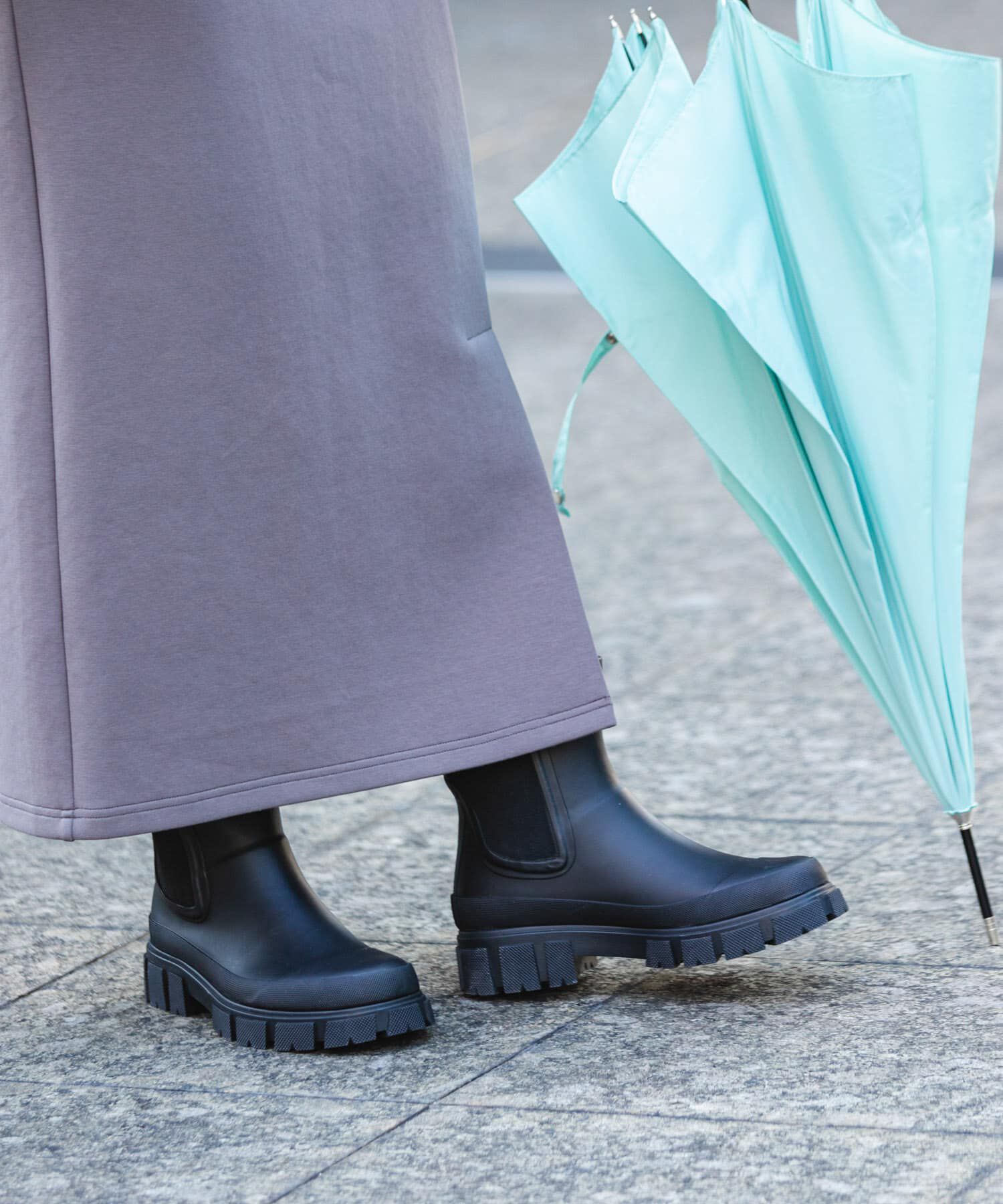 RODE SKO「厚底サイドゴアラバーブーツ」|レインシューズ|