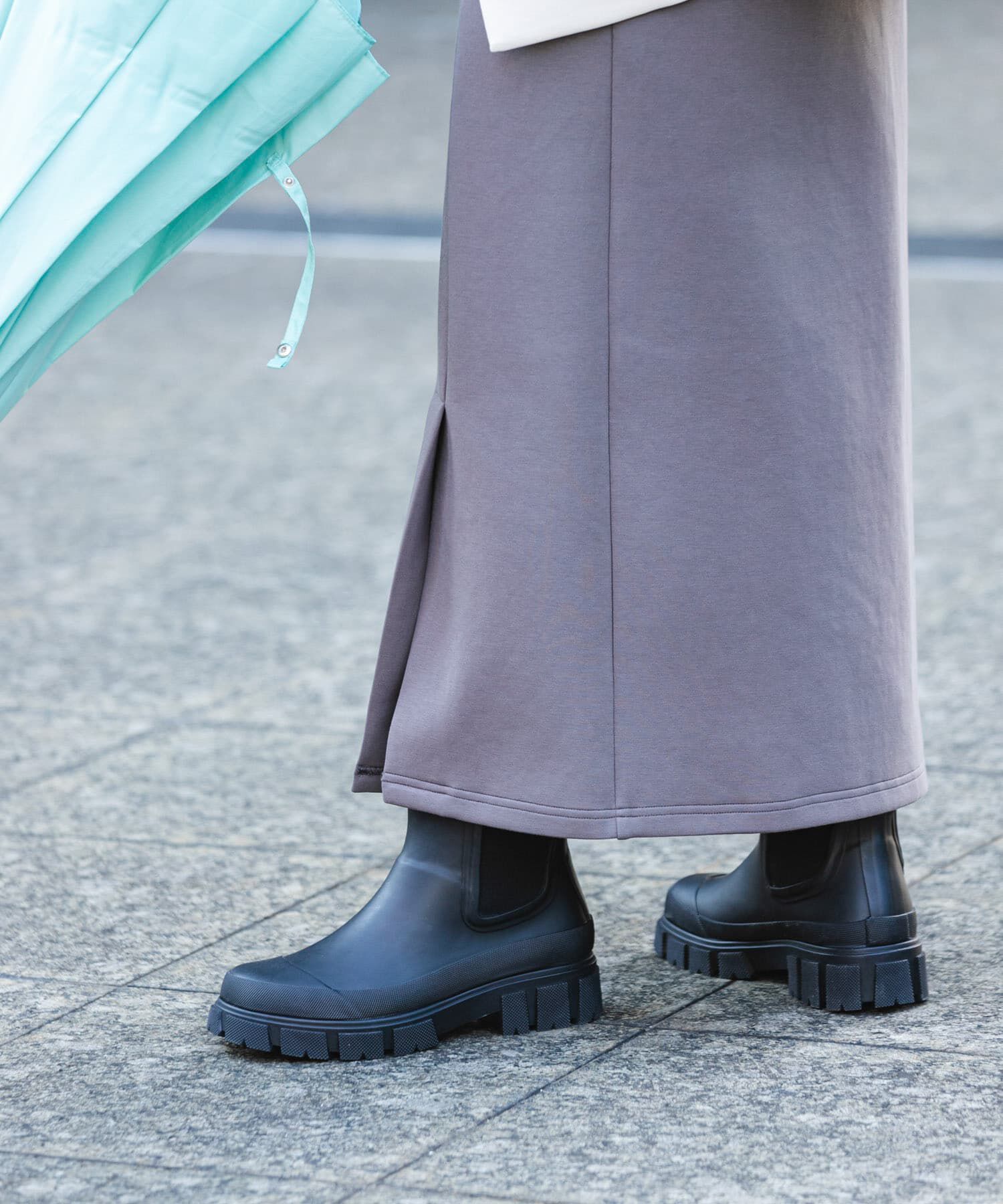 RODE SKO「厚底サイドゴアラバーブーツ」|レインシューズ|