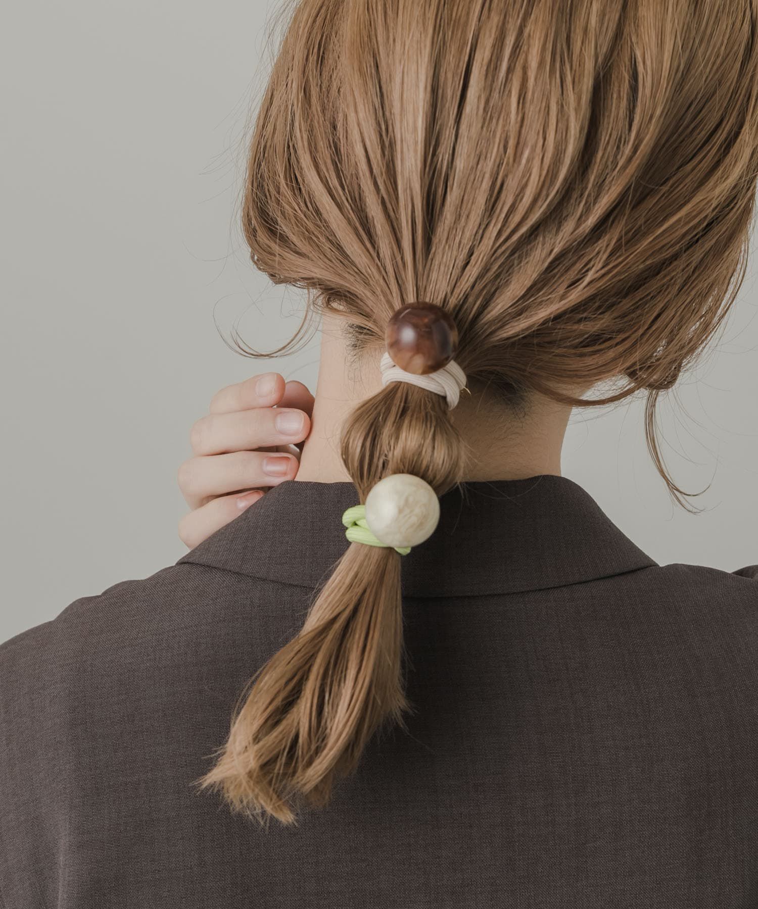 SMELLY「カラフルボール2セットヘアポニー」|ヘアゴム・シュシュ|