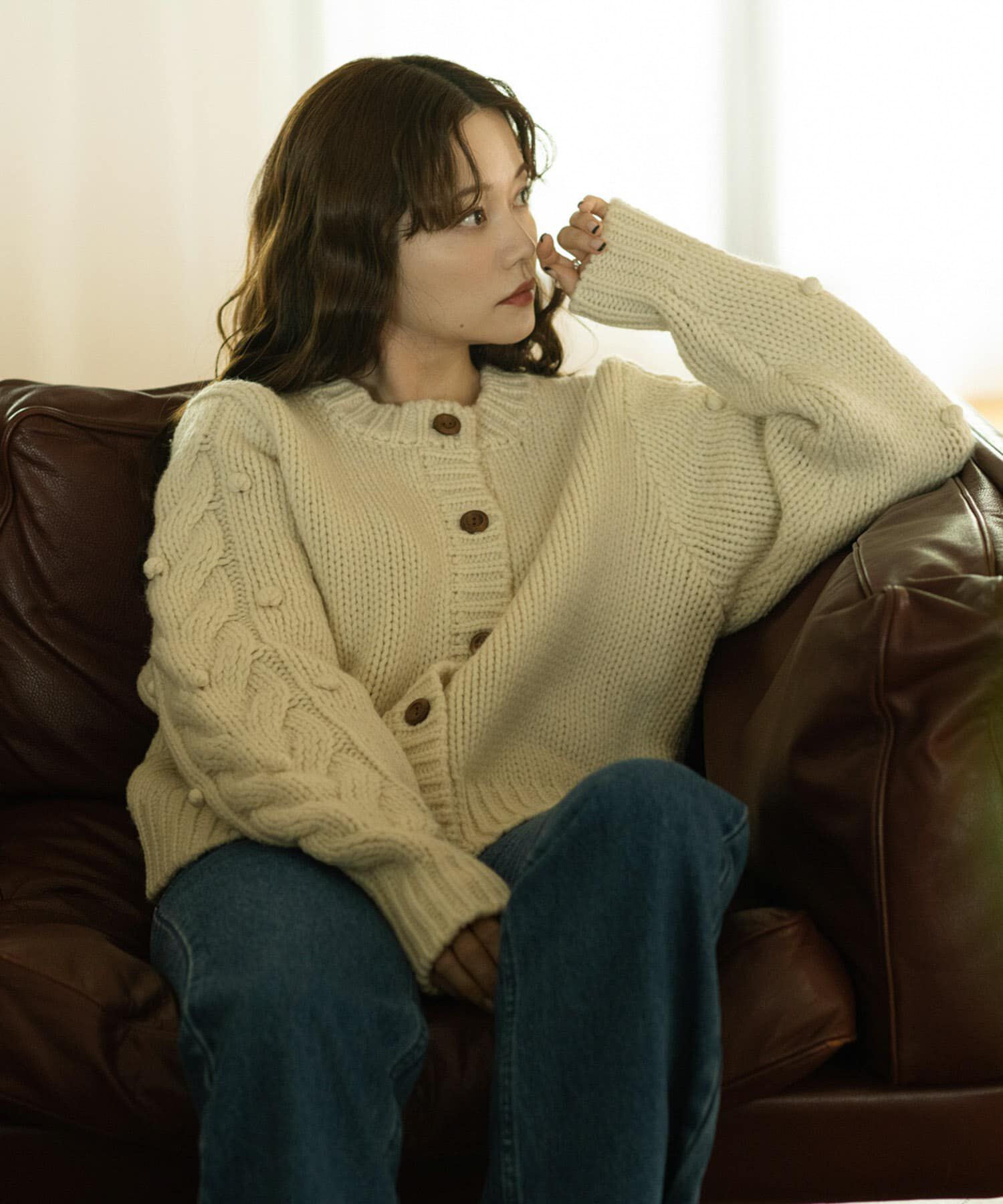 Sonny Label 「『WEB/一部店舗限定』NaokoTakayamaニットカーディガン」|カーディガン|