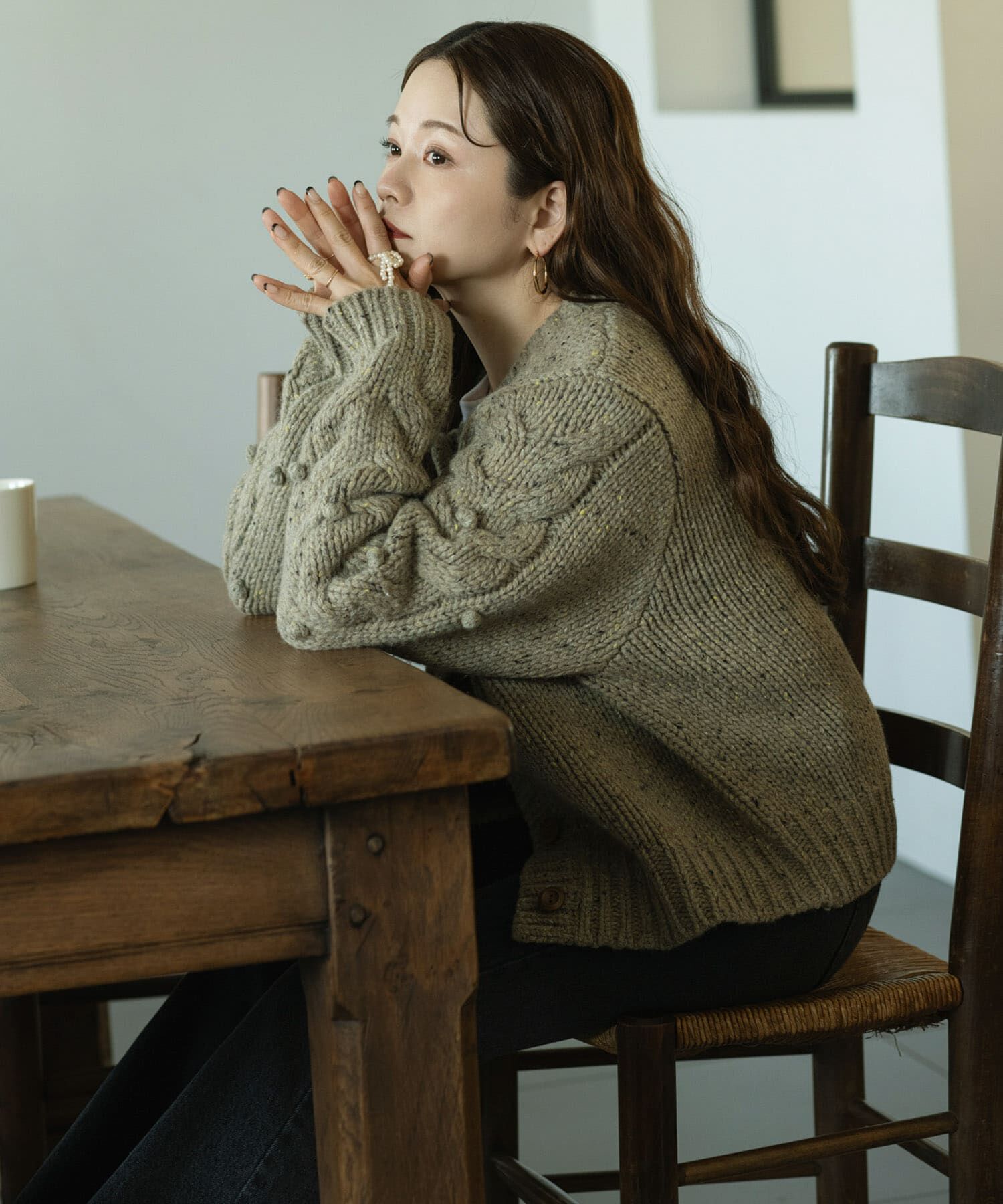 Sonny Label 「『WEB/一部店舗限定』NaokoTakayamaニットカーディガン」|カーディガン|