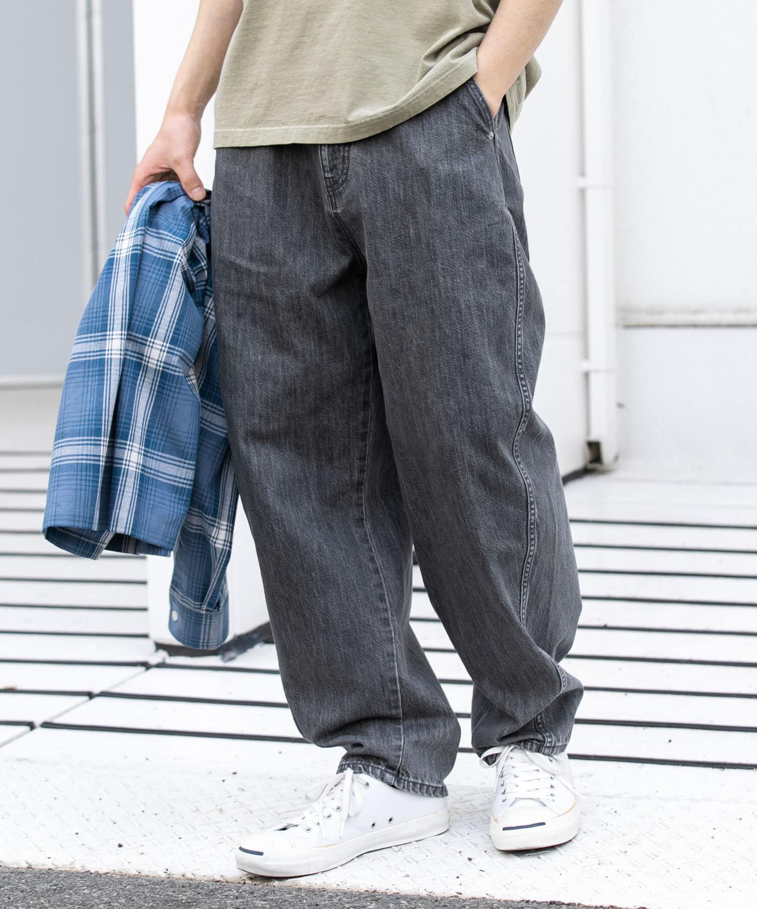 Sonny Label 「デニムバレルパンツ」|デニム|グレー