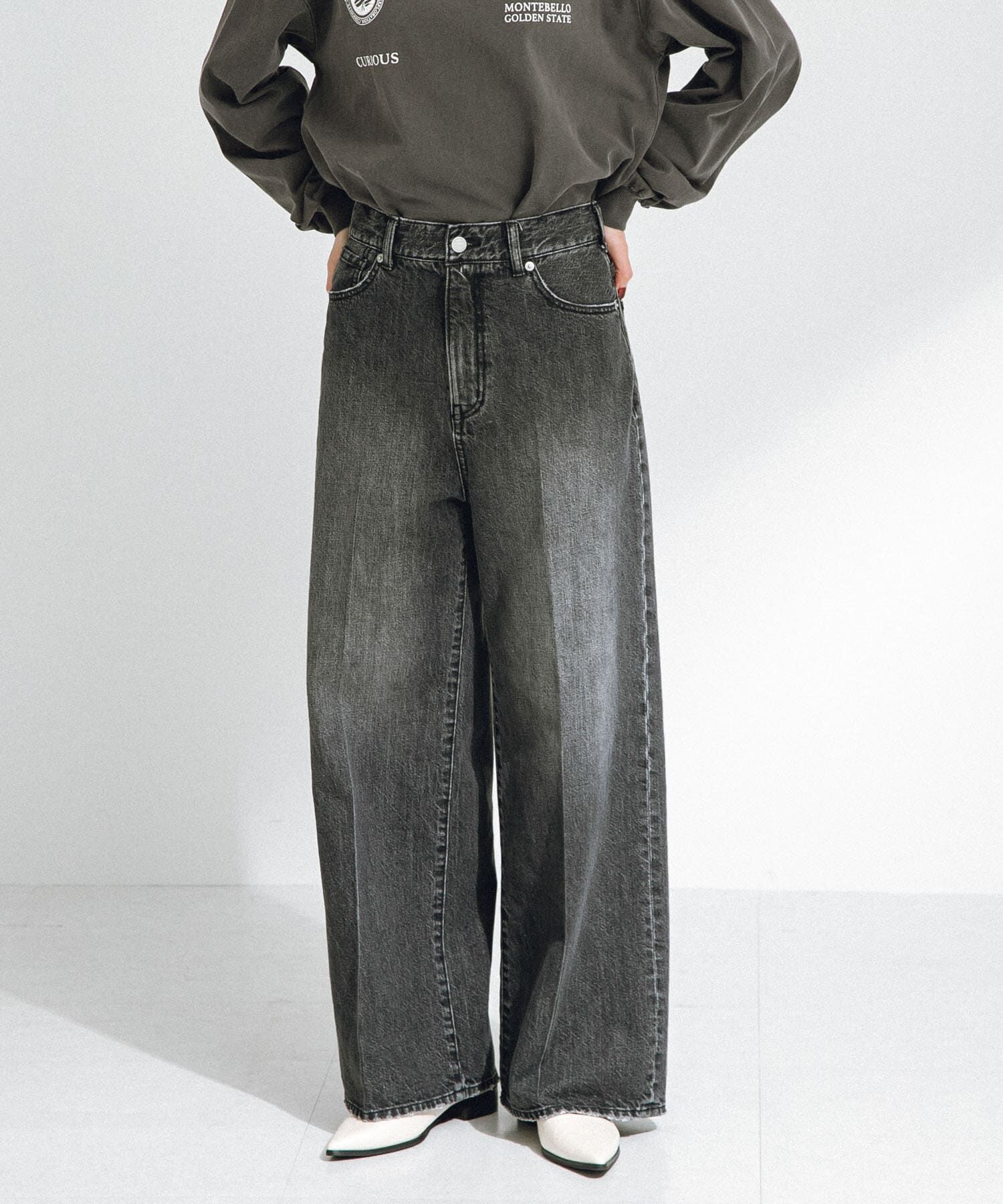 Sonny Label 「『34サイズ/低身長向けも展開』センタープレスストレートデニム」|デニム|