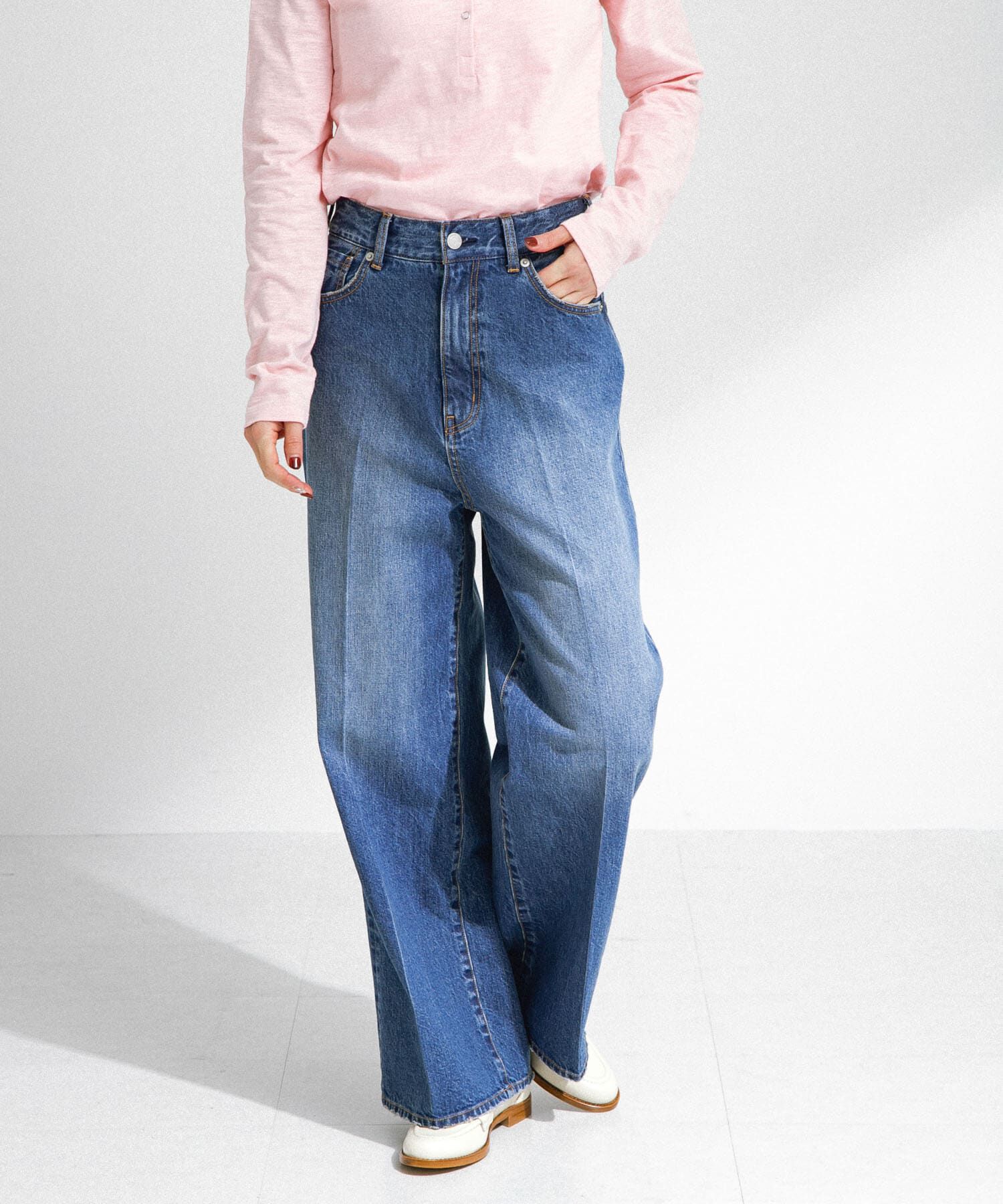 Sonny Label 「『34サイズ/低身長向けも展開』センタープレスストレートデニム」|デニム|