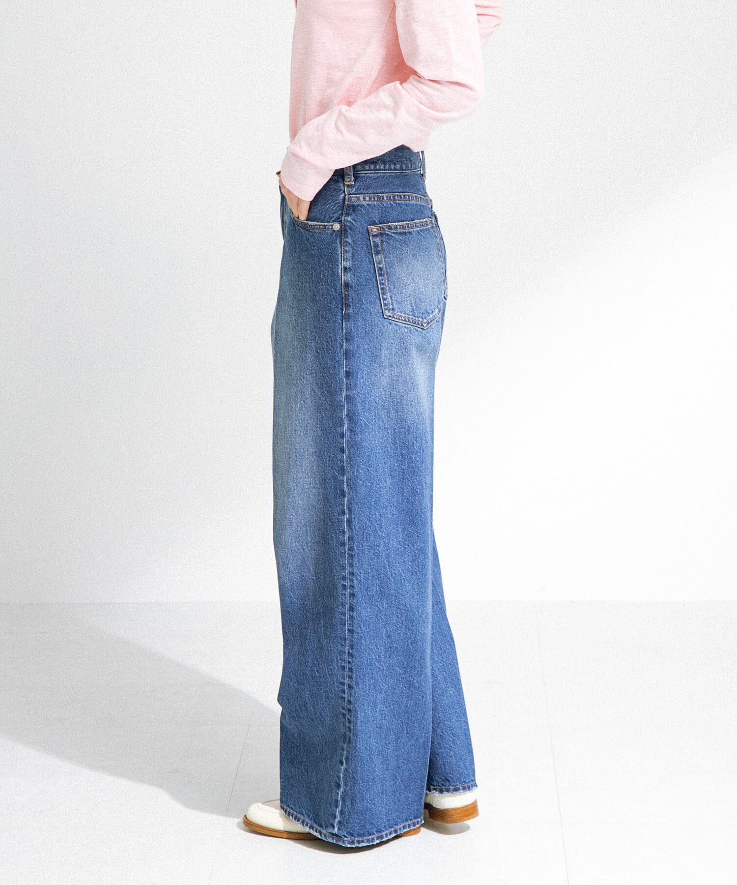 Sonny Label 「『34サイズ/低身長向けも展開』センタープレスストレートデニム」|デニム|