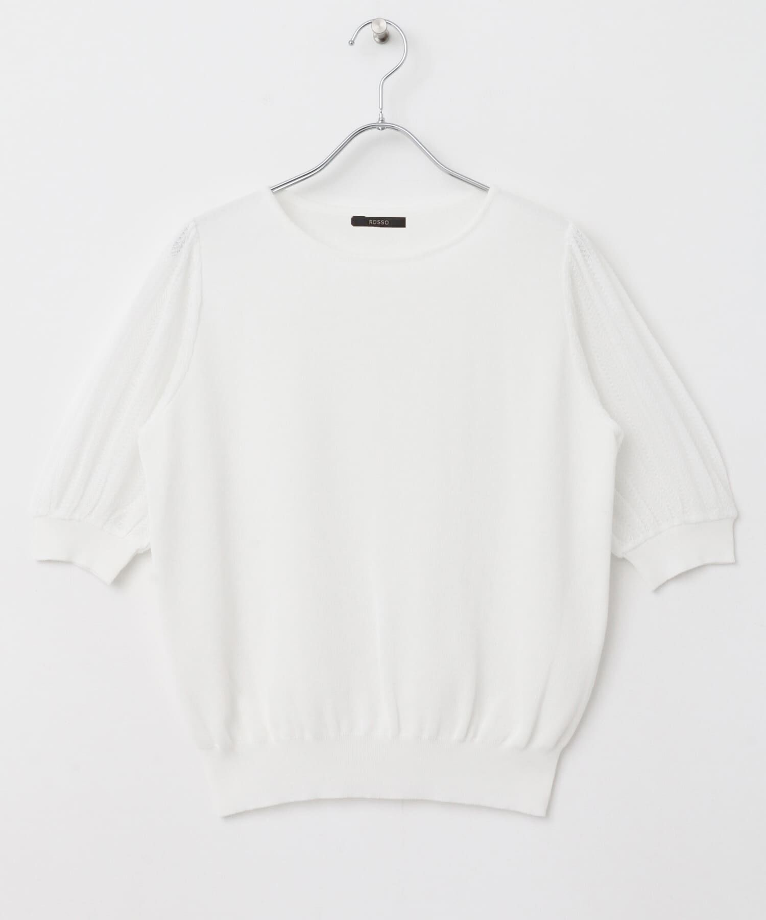 URBAN RESEARCH ROSSO「ドッキングシアープリーツスリーブプルオーバー」|ニット・セーター|