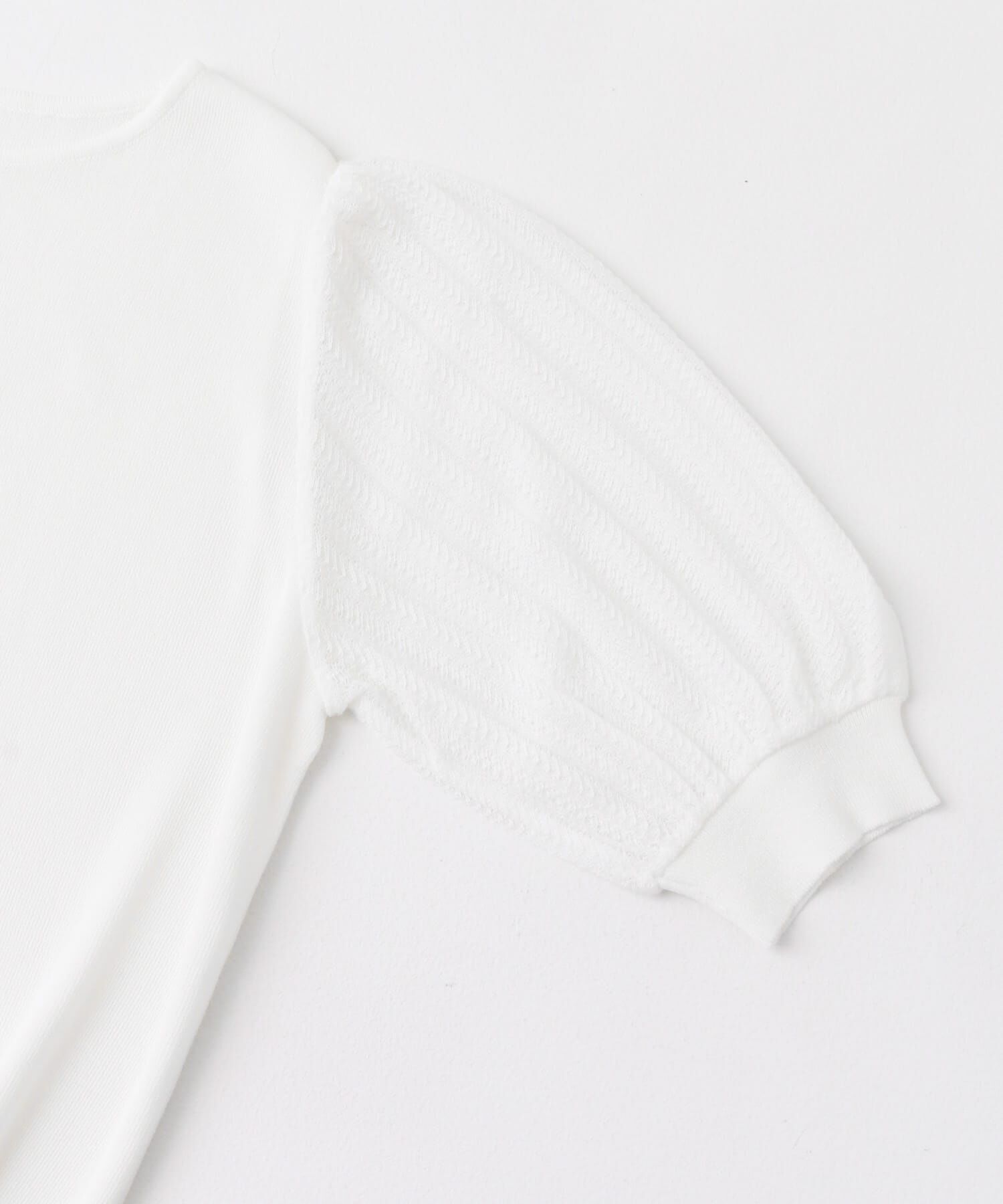 URBAN RESEARCH ROSSO「ドッキングシアープリーツスリーブプルオーバー」|ニット・セーター|