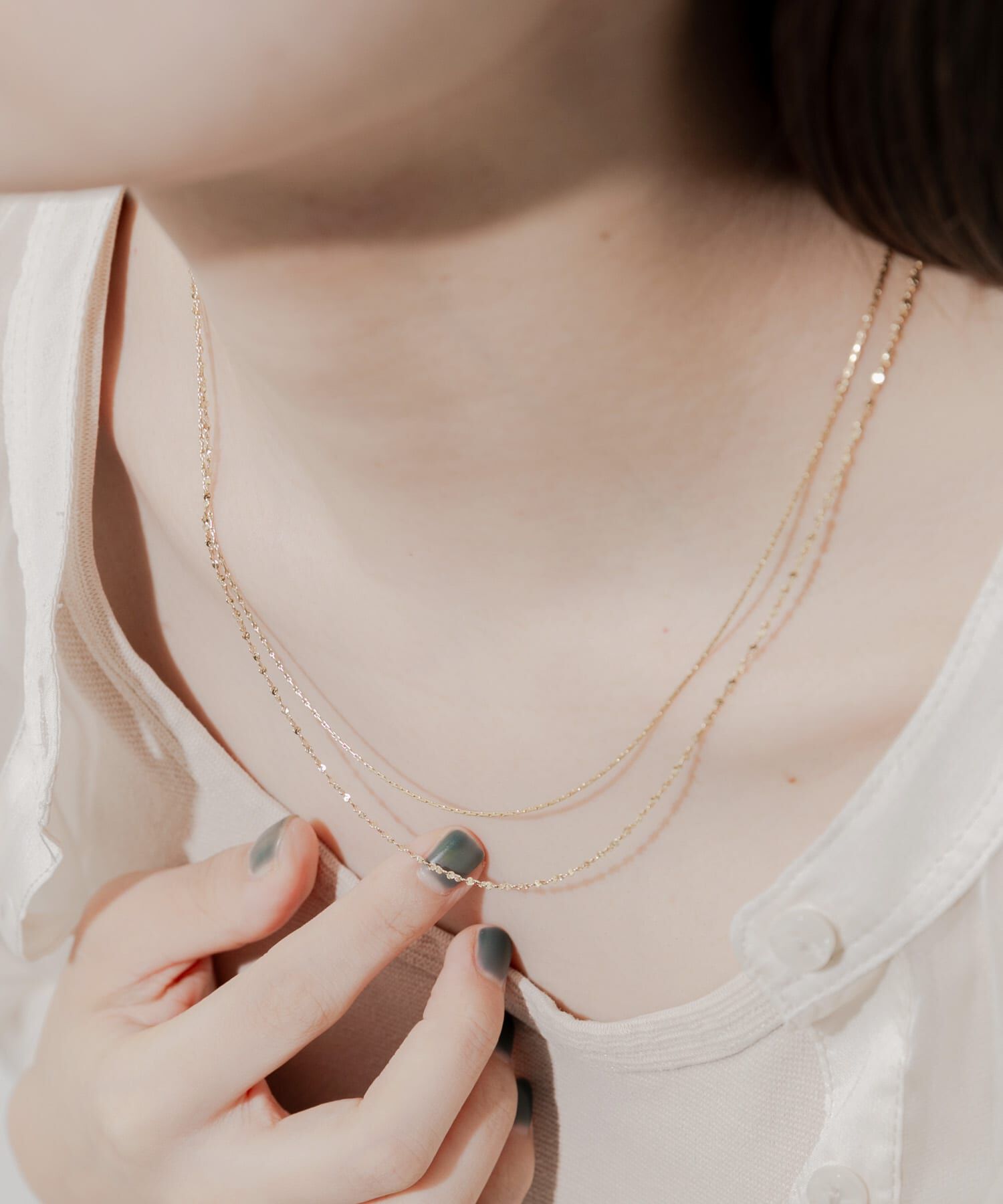 SMELLY「ステンレススリムレイヤードネックレス」|ネックレス|