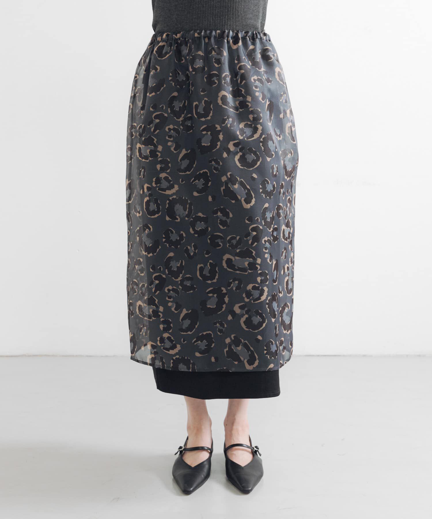 URBAN RESEARCH「レオパードプリントレイヤードスカート」|スカート|