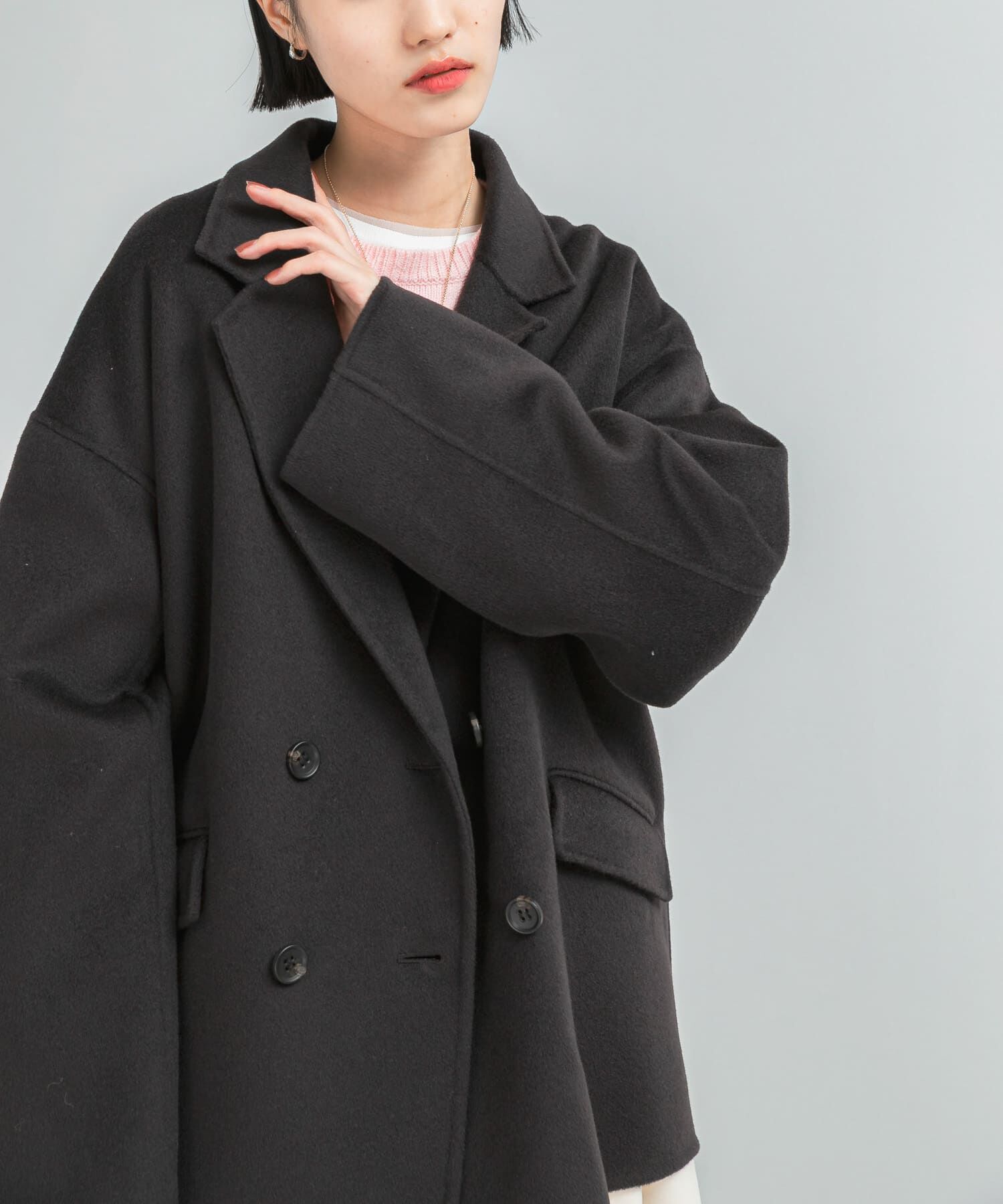 URBAN RESEARCH ROSSO「リバージャコット」|ノーカラーコート|