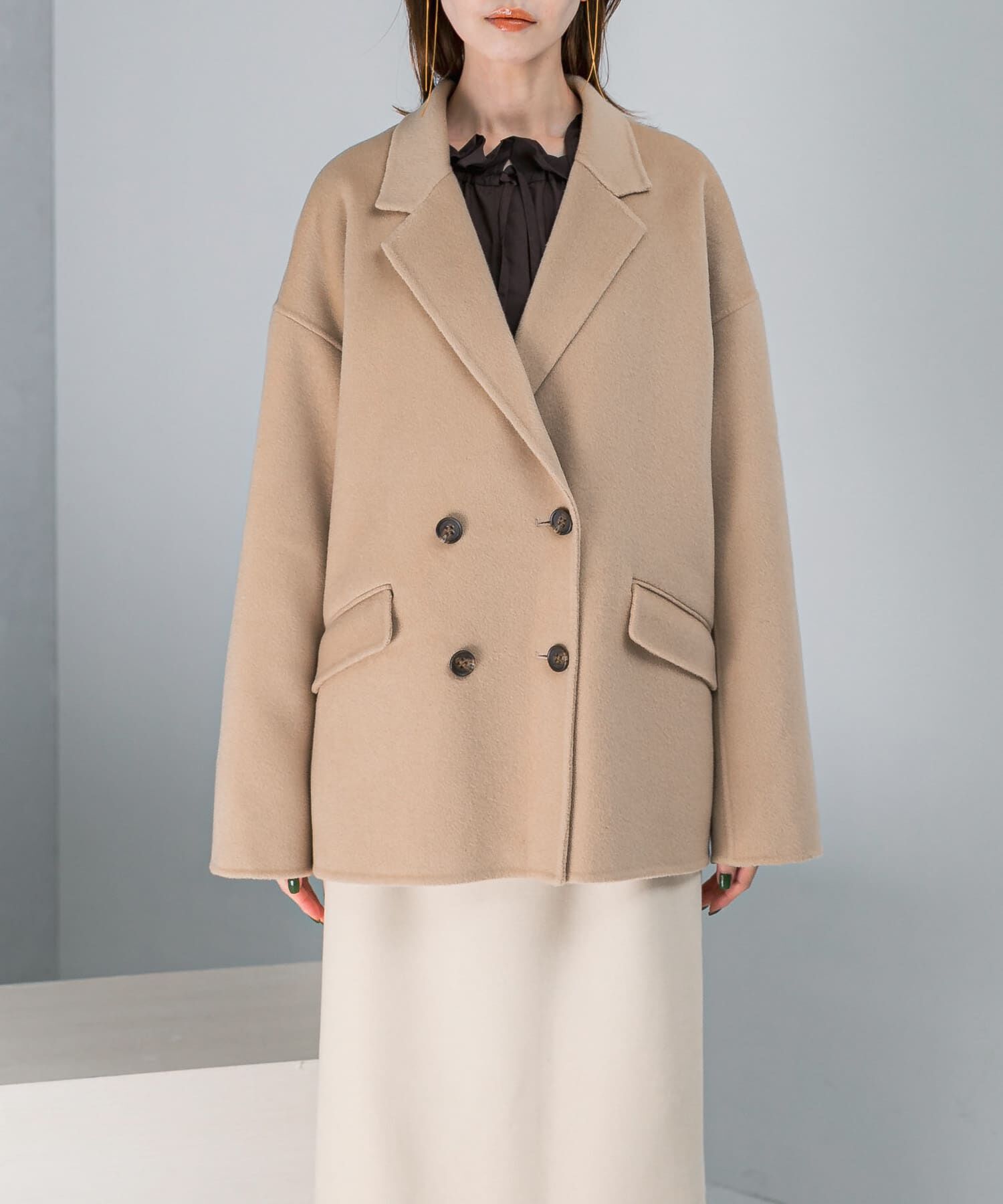 URBAN RESEARCH ROSSO「リバージャコット」|ノーカラーコート|