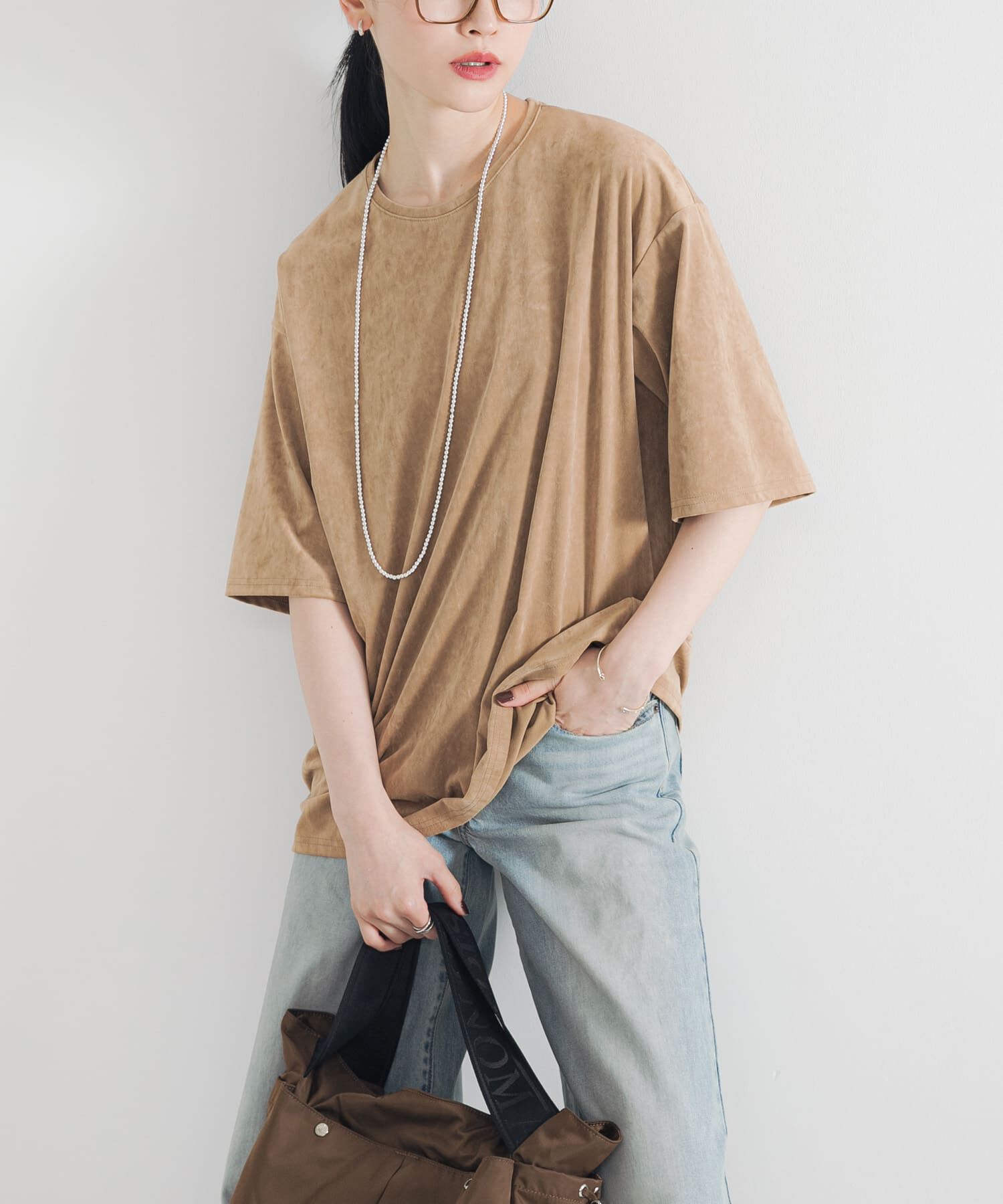 URBAN RESEARCH「スエードライクルーズカットソー」|Tシャツ・カットソー|