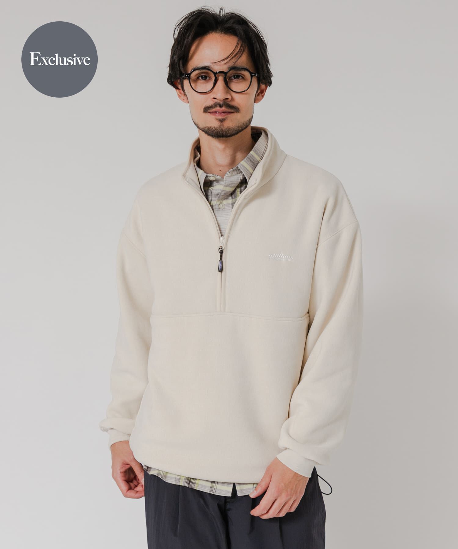 URBAN RESEARCH「『別注』THOUSAND MILE&times;URBAN RESEARCH ﾆｯﾄﾌﾘｰｽﾊｰﾌｼﾞｯﾌﾟﾌﾟﾙｵ 」|その他|オフホワイト
