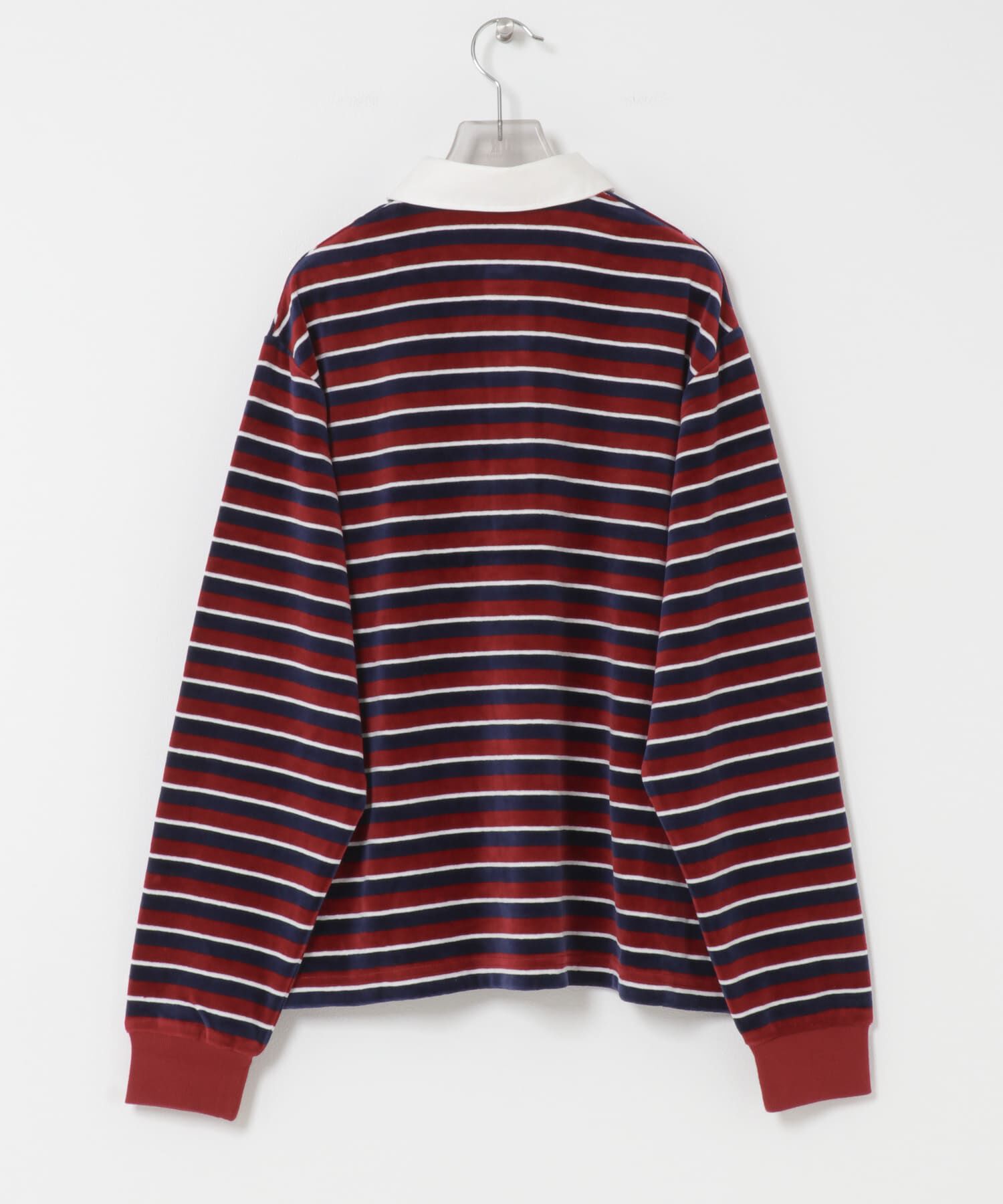 URBAN RESEARCH「『UR TECH』ベロアボーダーラガーシャツ」|Tシャツ・カットソー|