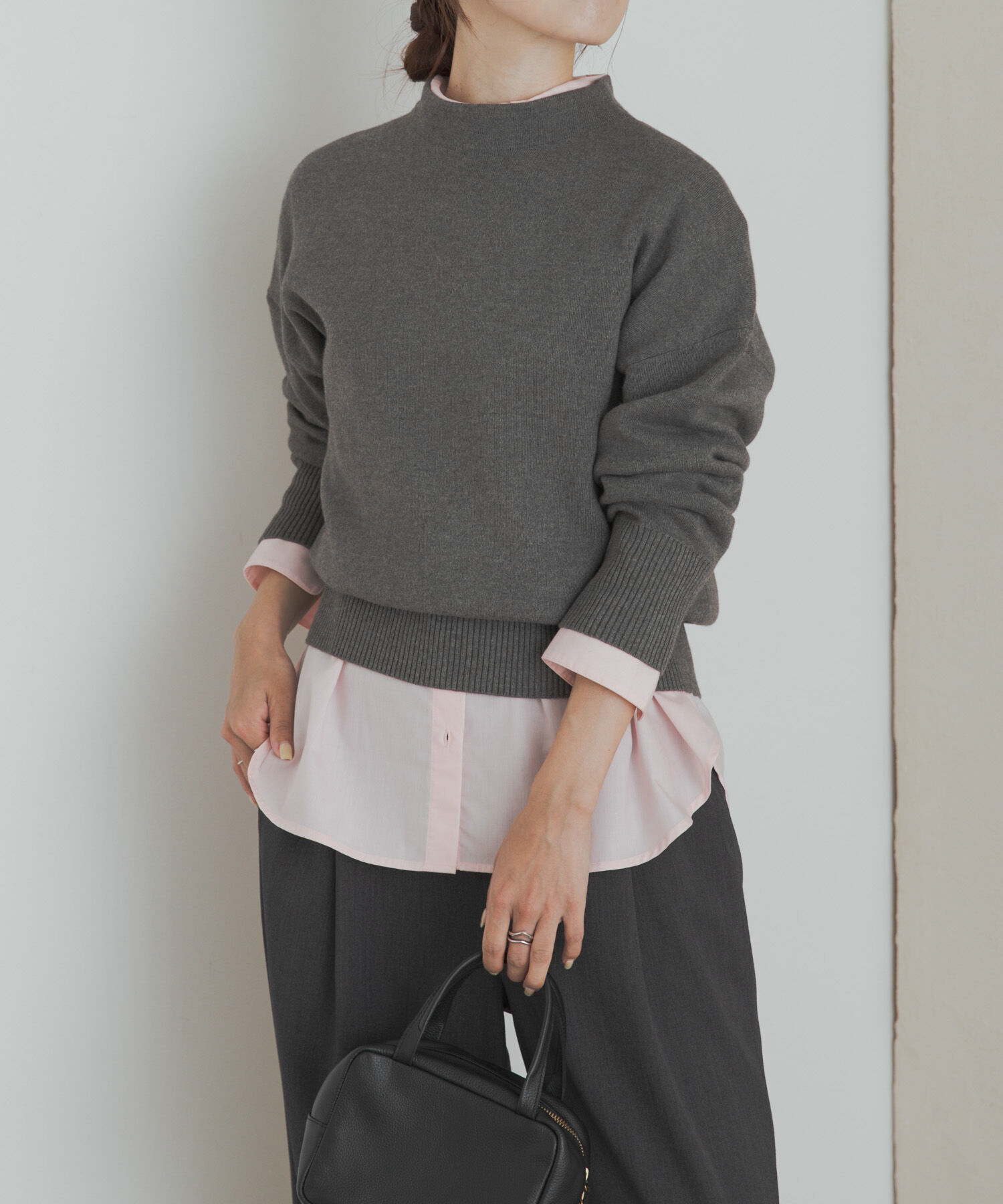 URBAN RESEARCH DOORS「『蓄熱/洗濯可』ボトルネックKNITプルオーバー」|ニット・セーター|