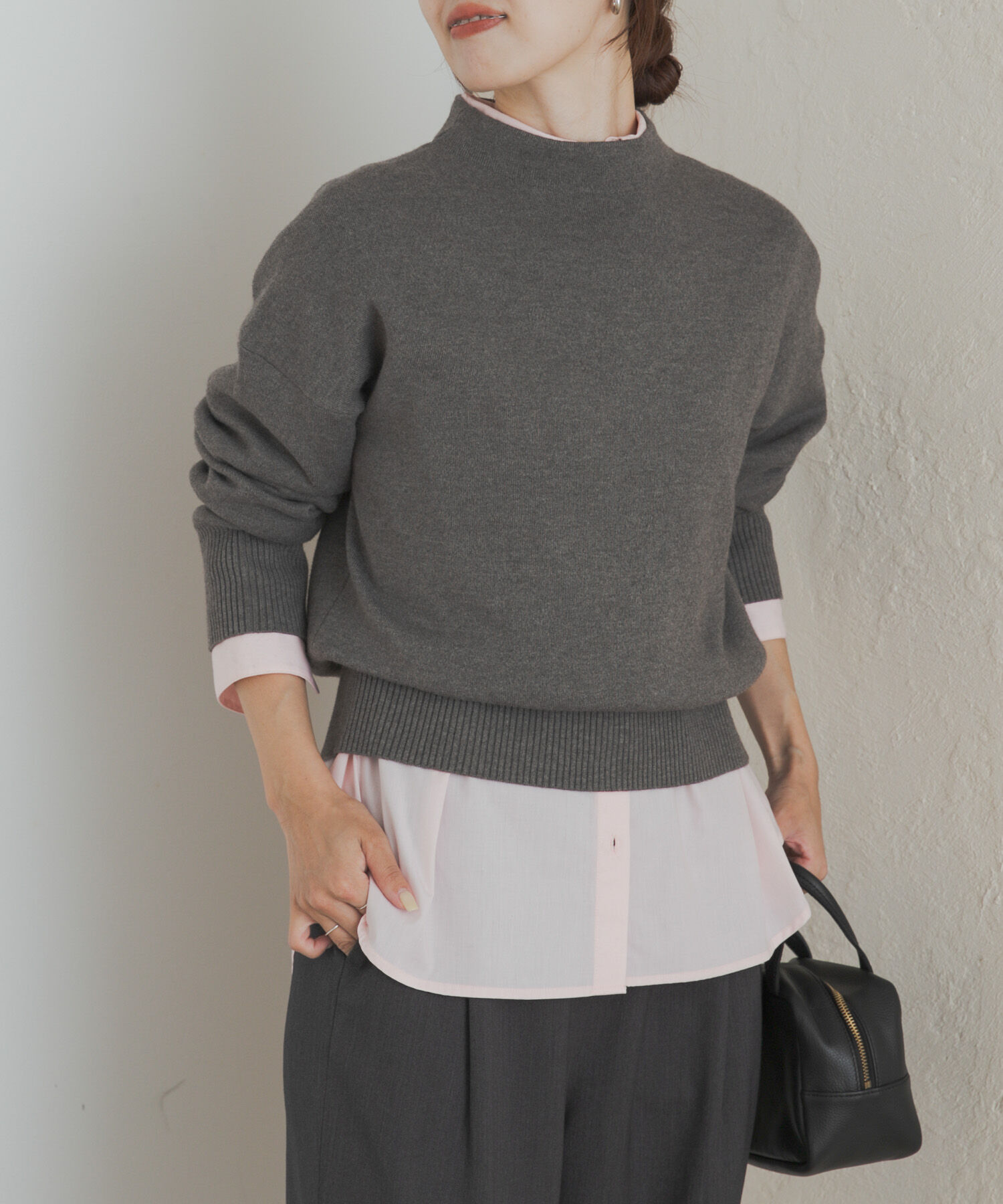 URBAN RESEARCH DOORS「『蓄熱/洗濯可』ボトルネックKNITプルオーバー」|ニット・セーター|