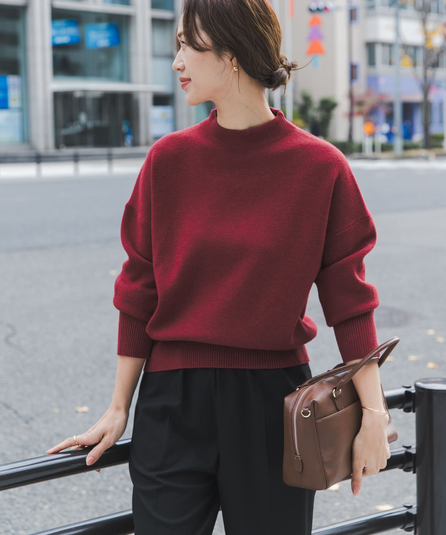 URBAN RESEARCH DOORS「『蓄熱/洗濯可』ボトルネックKNITプルオーバー」|ニット・セーター|