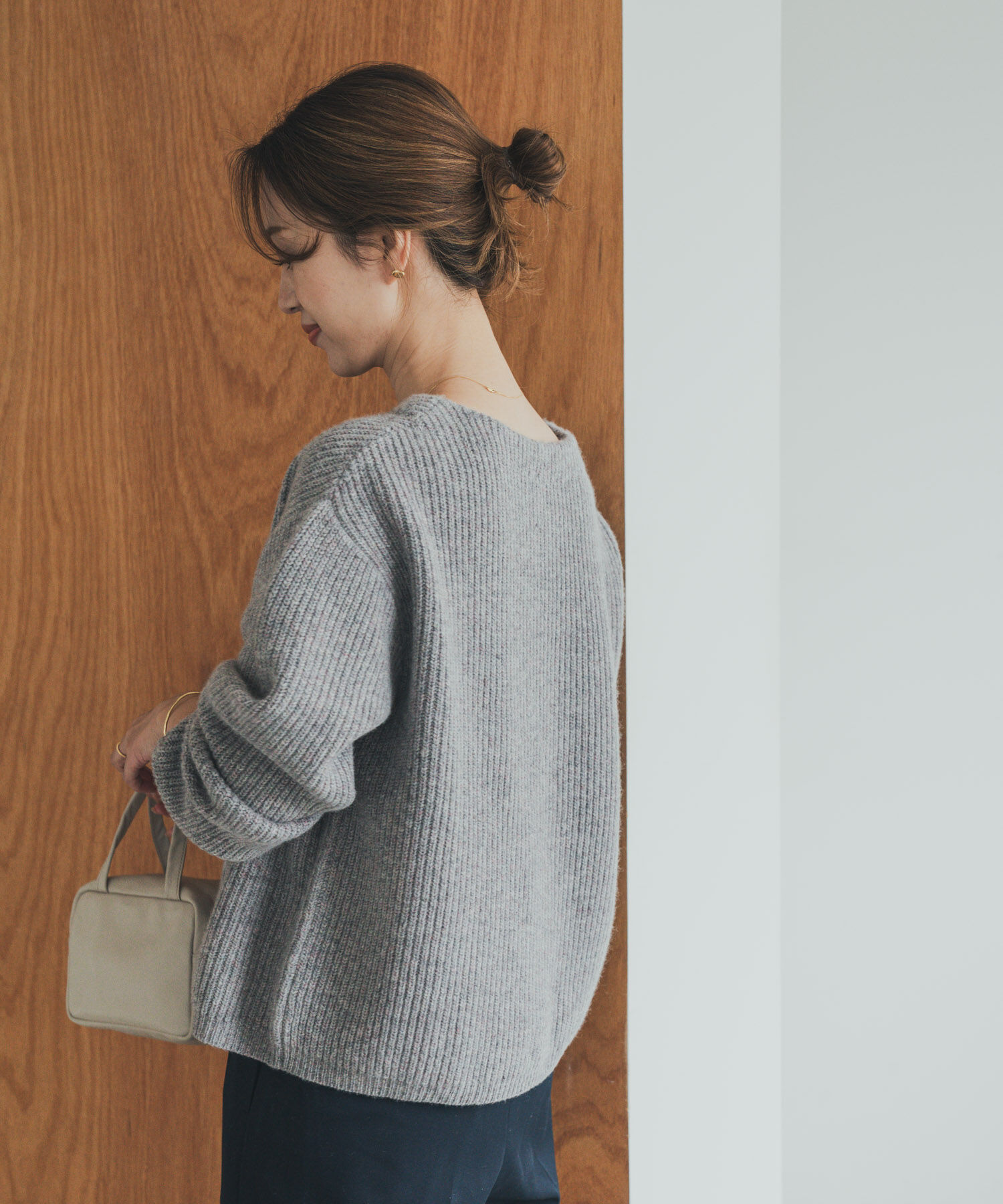 URBAN RESEARCH DOORS「ハミルトンウール畦ボートネックプルオーバー」|ニット・セーター|