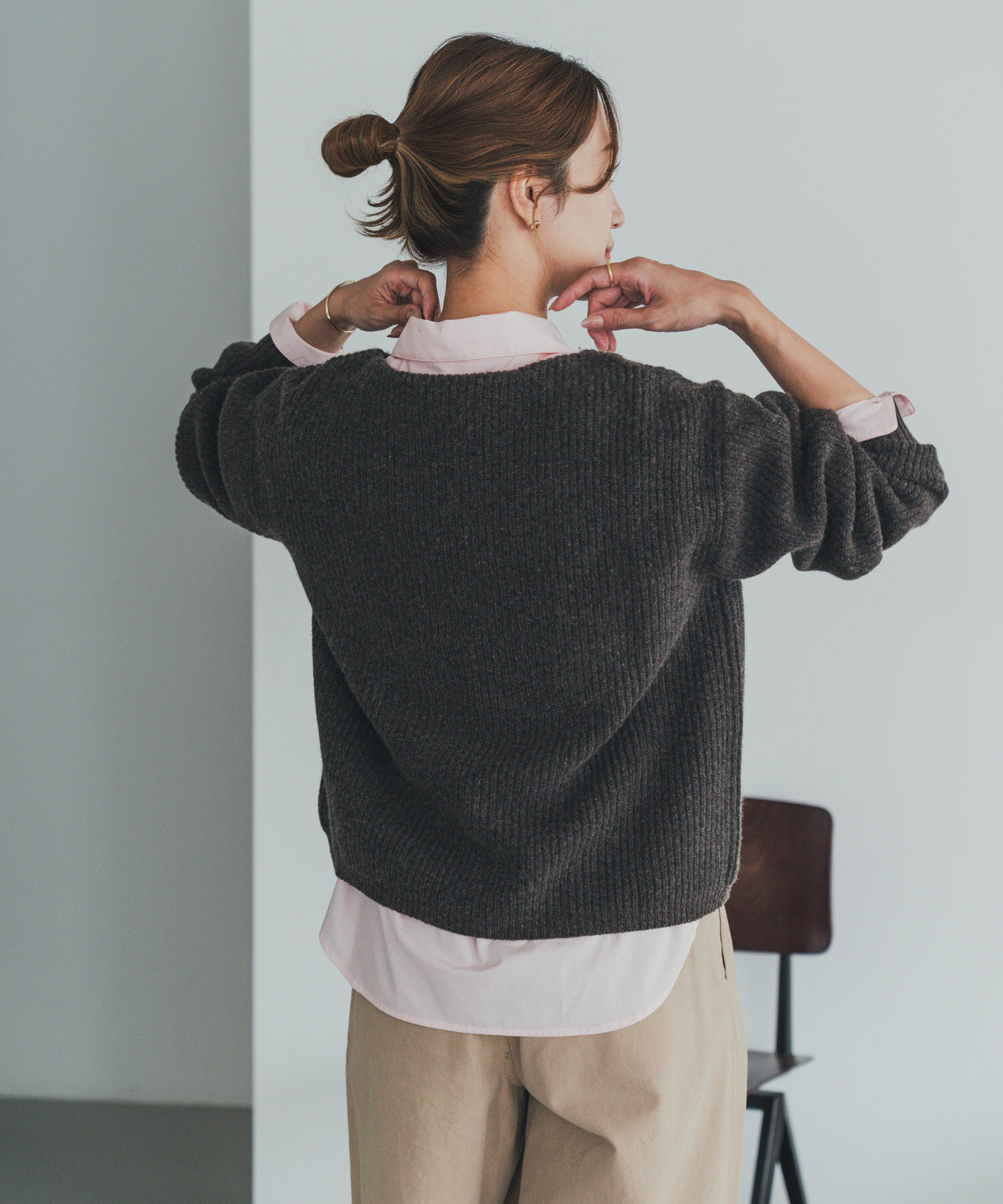 URBAN RESEARCH DOORS「ハミルトンウール畦ボートネックプルオーバー」|ニット・セーター|