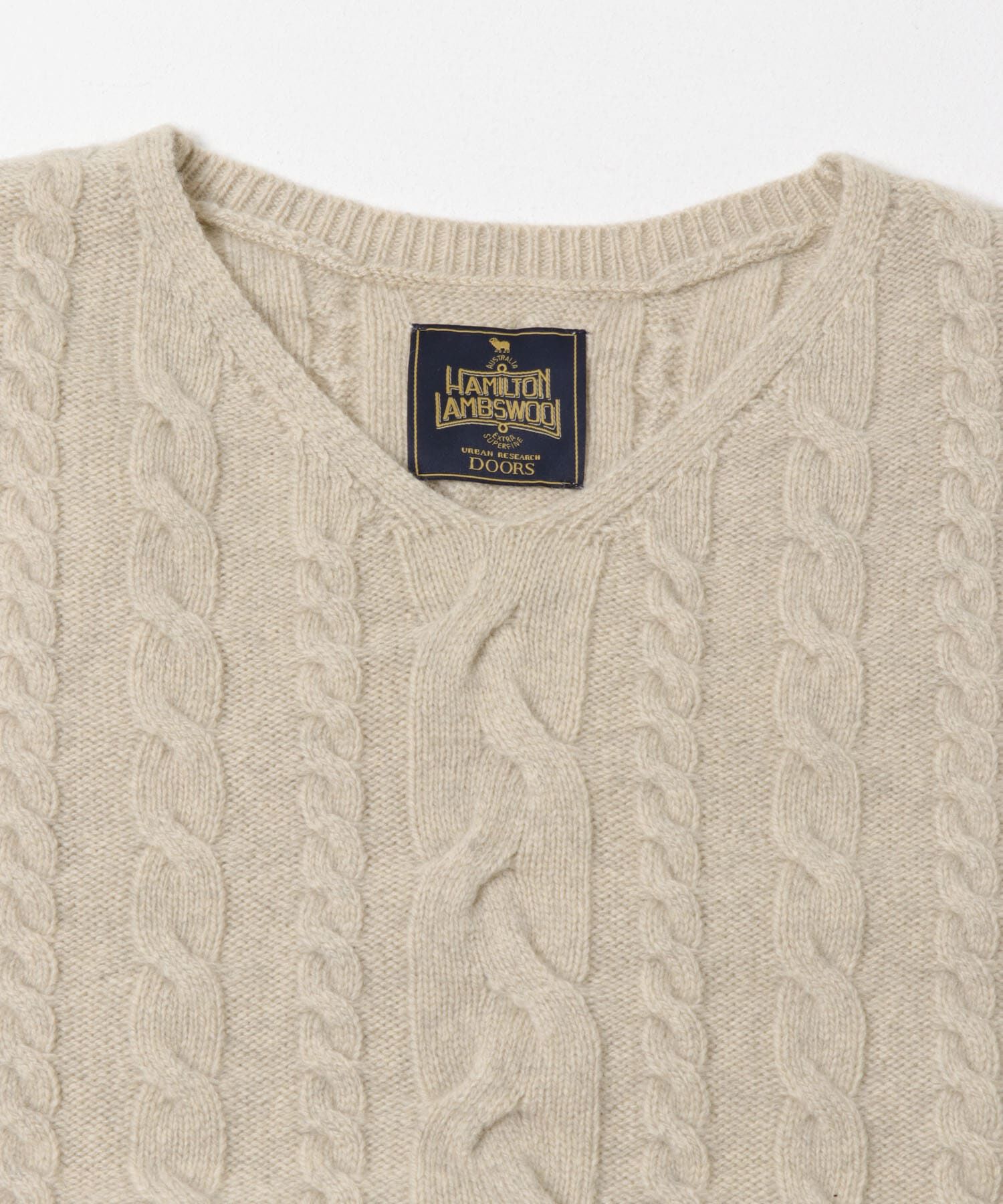 URBAN RESEARCH DOORS「ハミルトンウールアラン柄プルオ-バー」|ニット・セーター|