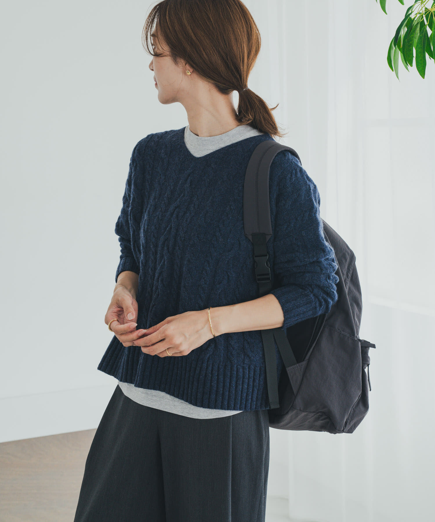 URBAN RESEARCH DOORS「ハミルトンウールアラン柄プルオ-バー」|ニット・セーター|