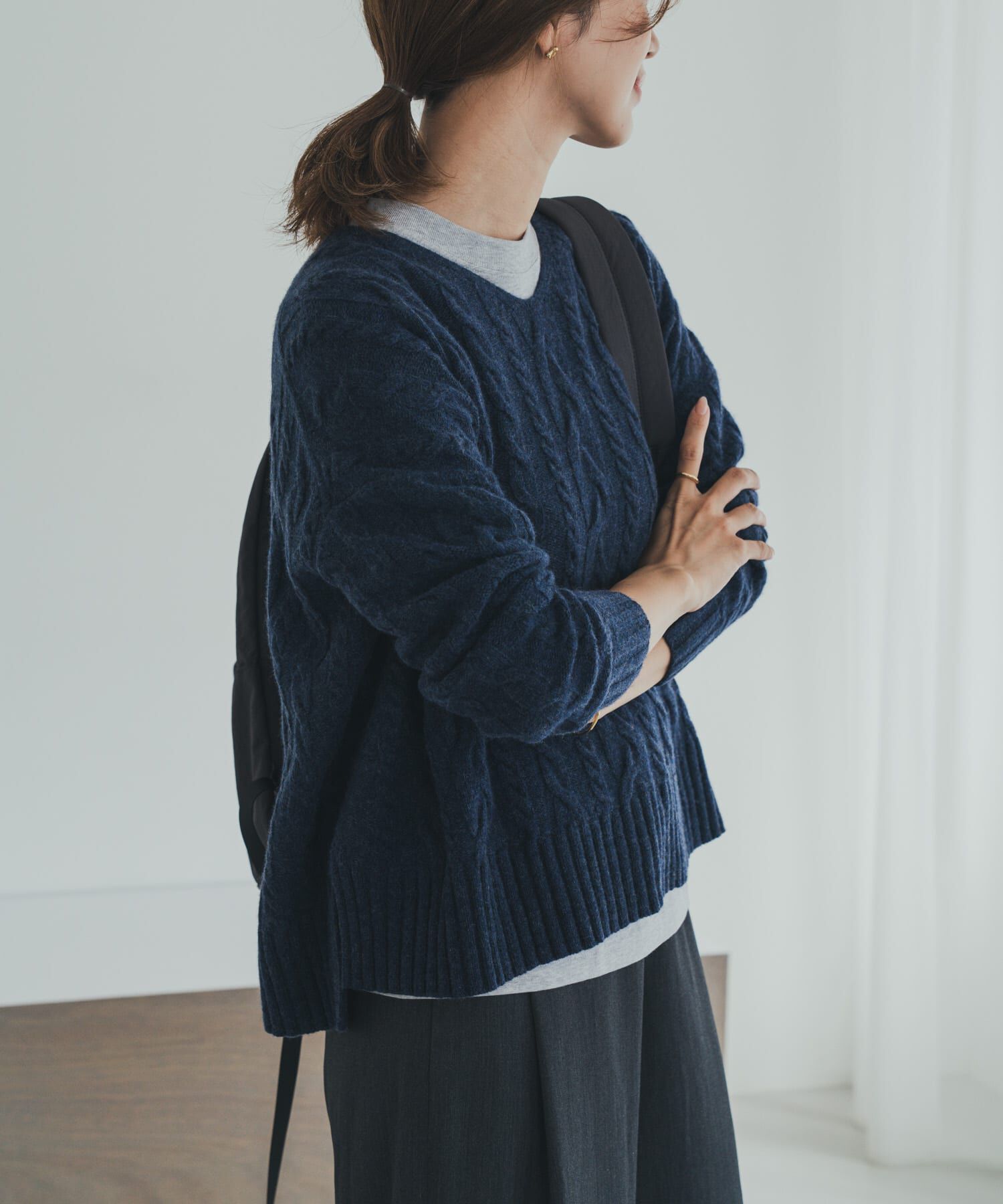 URBAN RESEARCH DOORS「ハミルトンウールアラン柄プルオ-バー」|ニット・セーター|