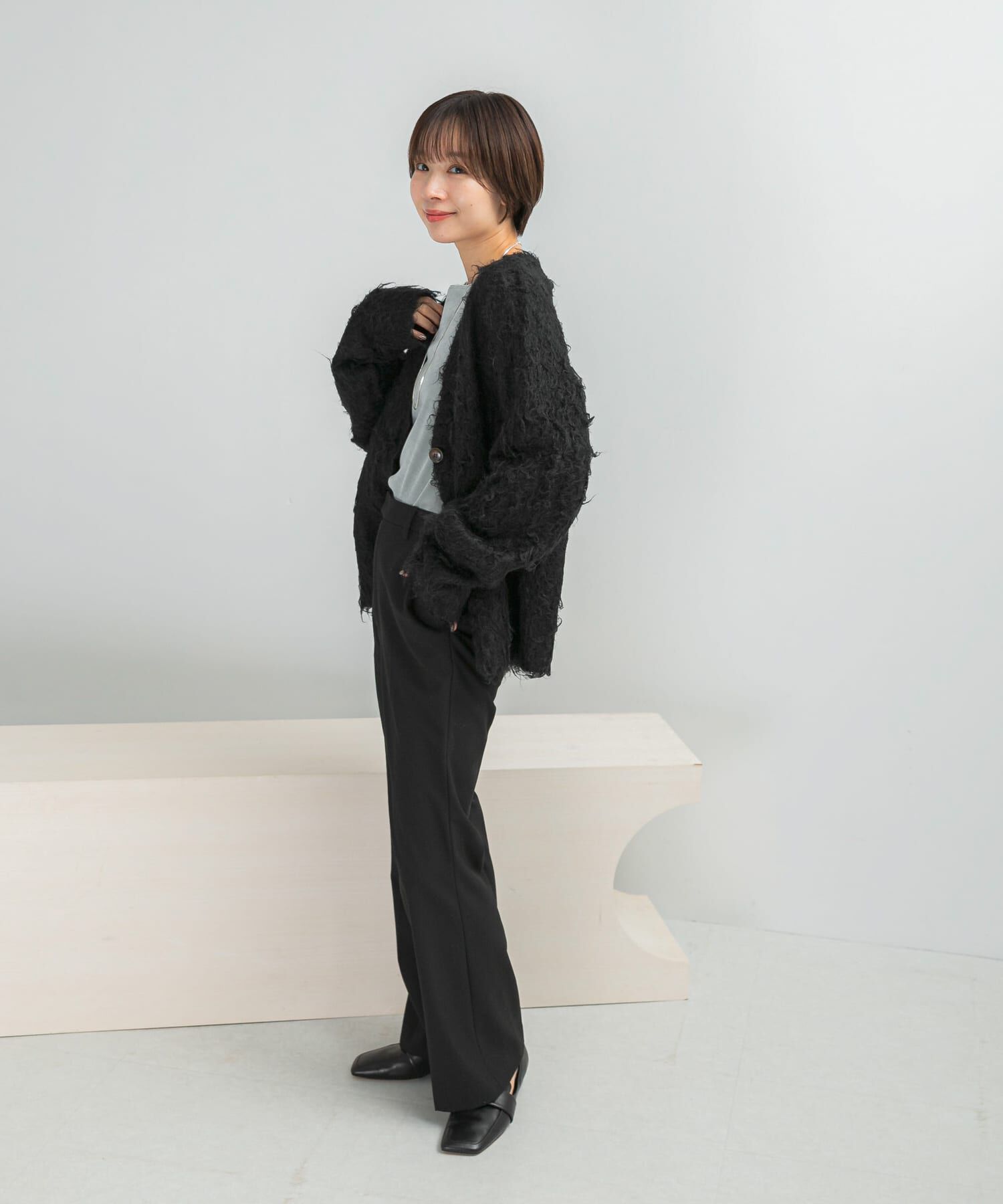 URBAN RESEARCH ROSSO「Mewl　ファーカーディガン」|カーディガン|