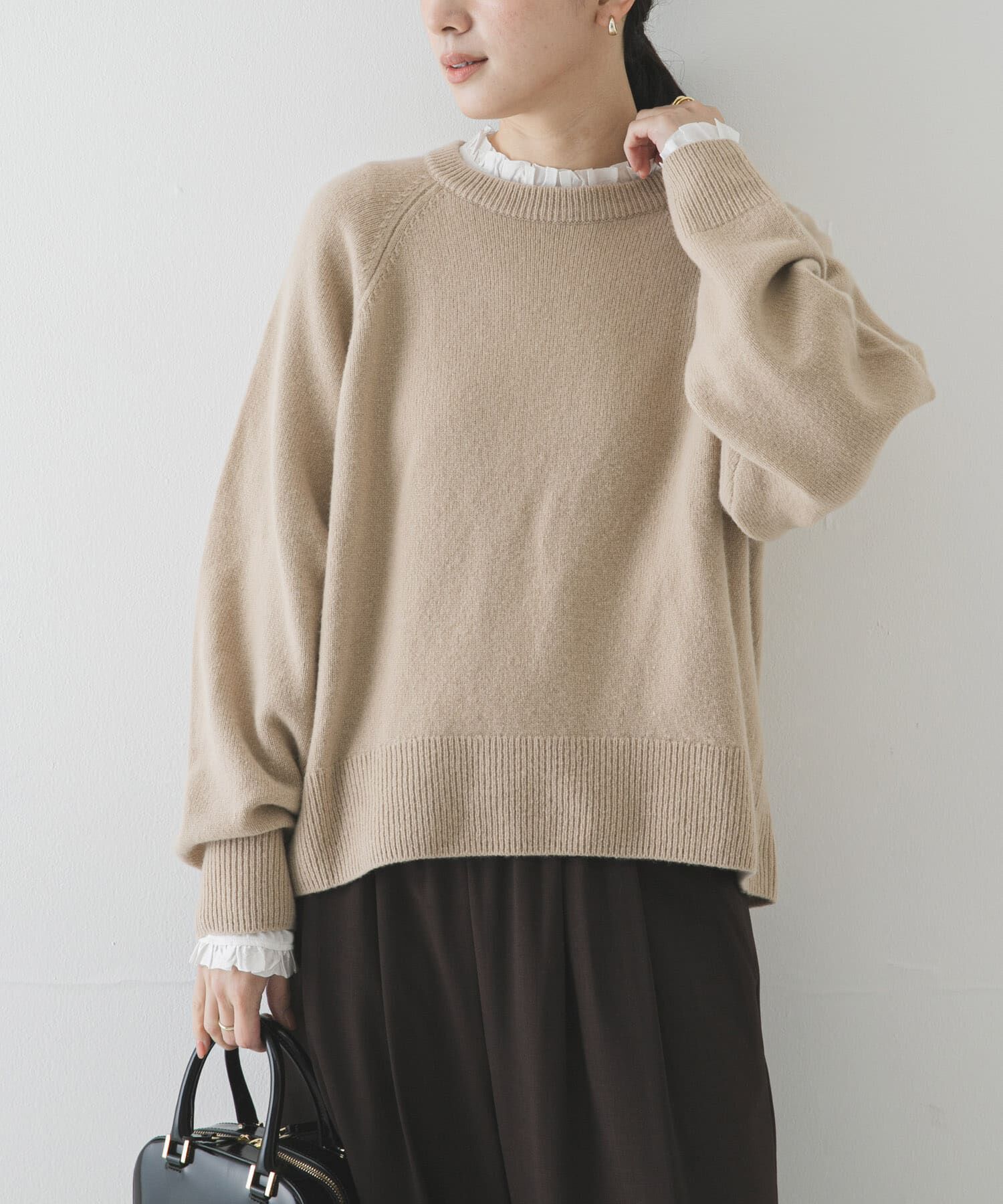 URBAN RESEARCH「カシミヤ強縮クルーネックニット」|ニット・セーター|