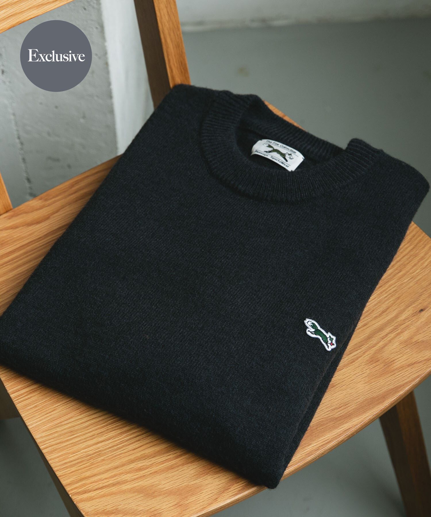 URBAN RESEARCH DOORS「『別注』PENNEYS&times;DOORS　THE FOX クルーネックスフレニット」|ニット・セーター|チャコールグレー