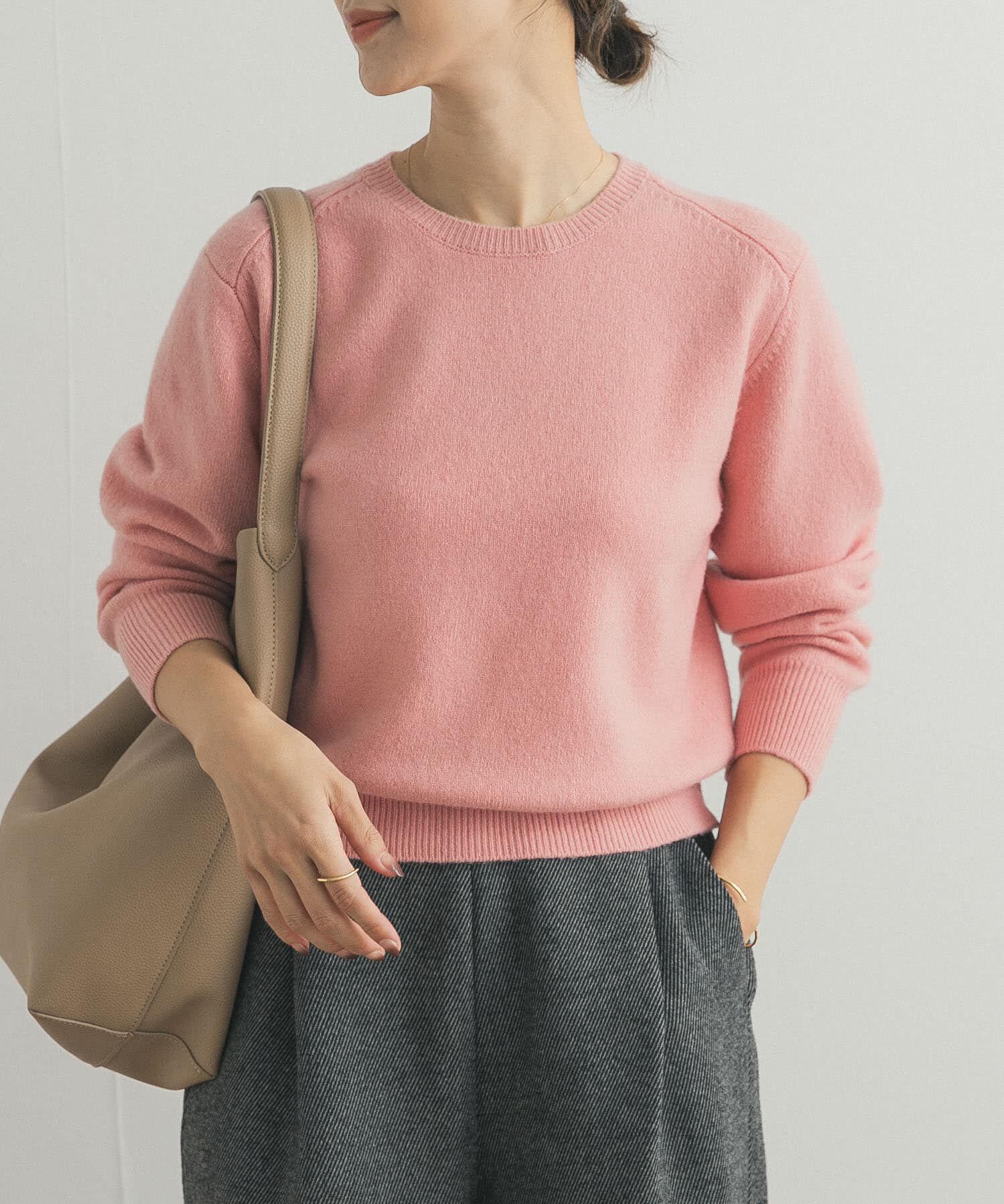 URBAN RESEARCH DOORS「ウールコンパクトクルーネックプルオーバー」|ニット・セーター|