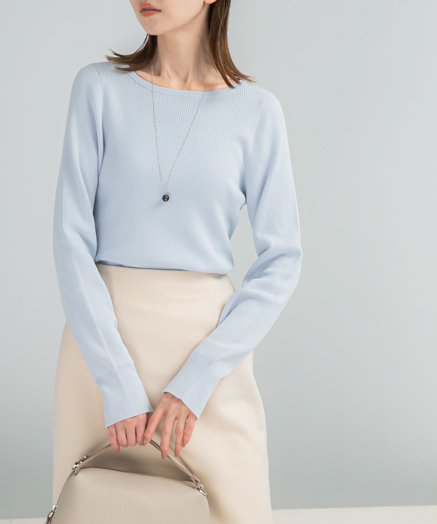 URBAN RESEARCH ROSSO「シルク混スリットスリーブリブニット」|ニット・セーター|