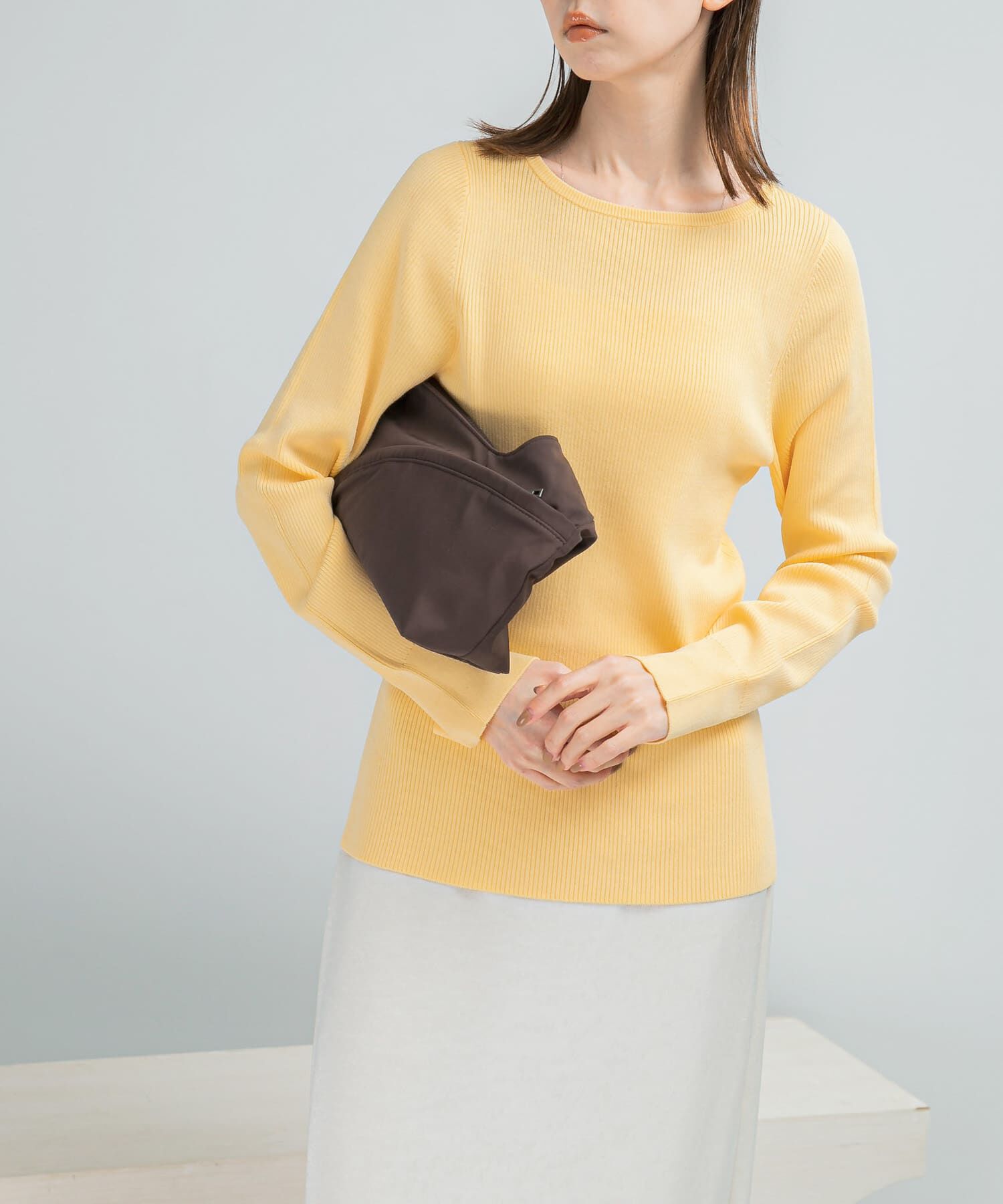 URBAN RESEARCH ROSSO「シルク混スリットスリーブリブニット」|ニット・セーター|