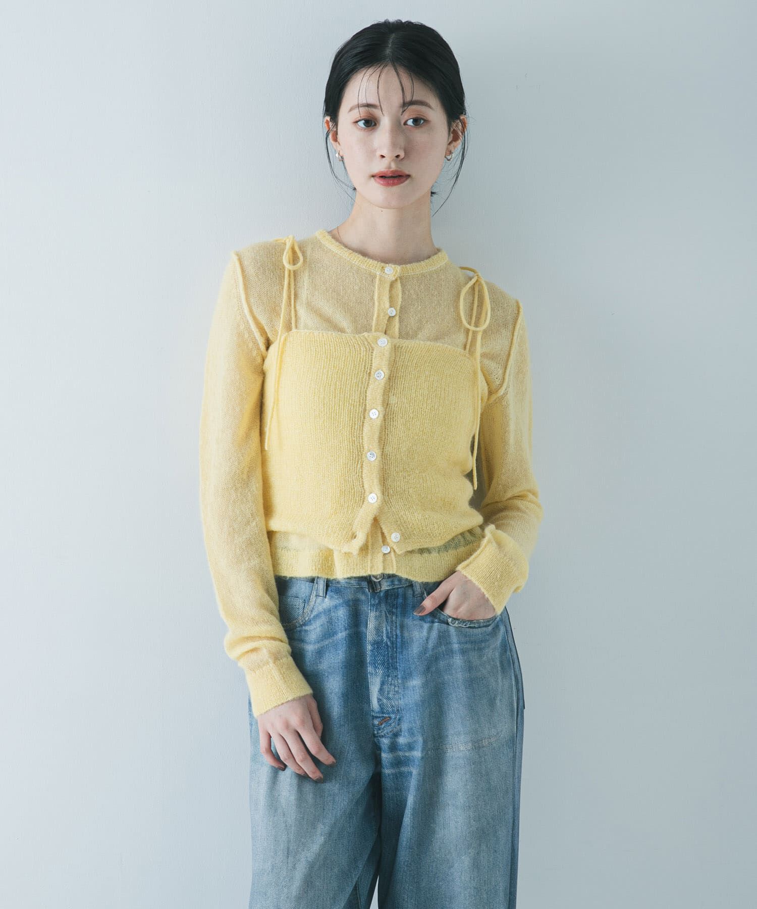 URBAN RESEARCH「シアーモヘヤキャミソール」|ニット・セーター|