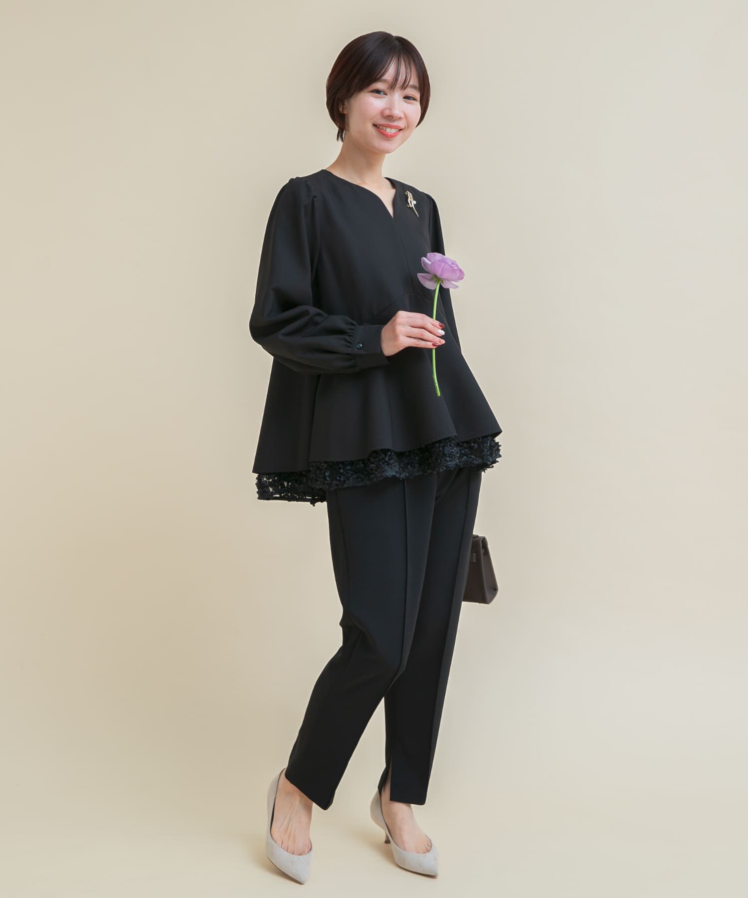 URBAN RESEARCH ROSSO「『WEB限定』レイヤードペプラムブラウス」|シャツ・ブラウス|