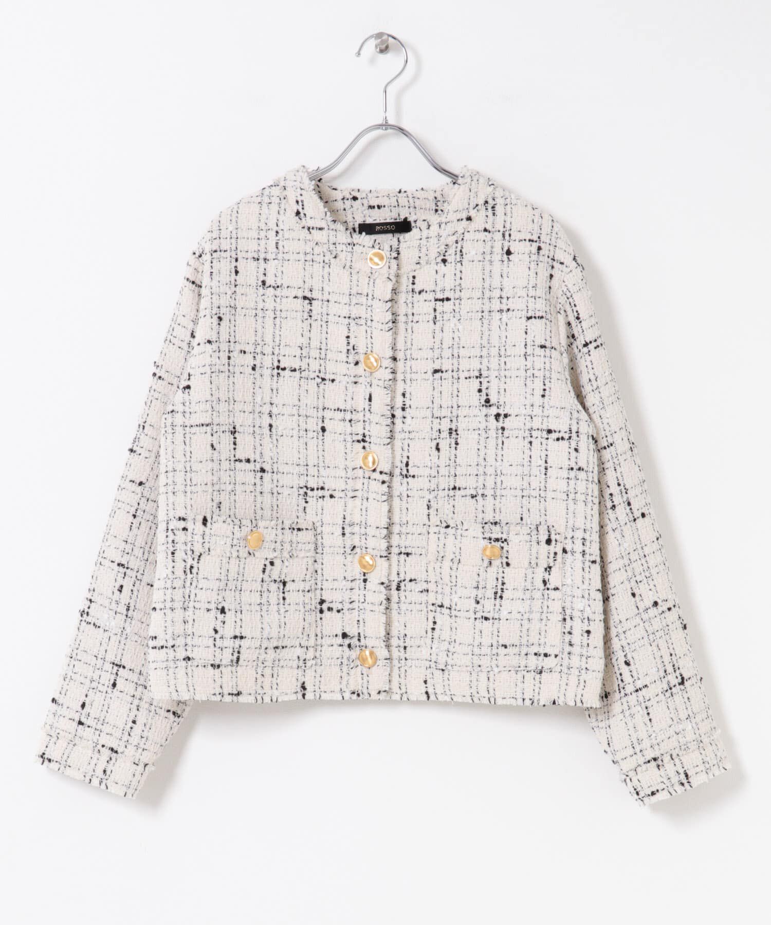 URBAN RESEARCH ROSSO「『WEB限定』ツイードノーカラージャケット」|ノーカラージャケット|