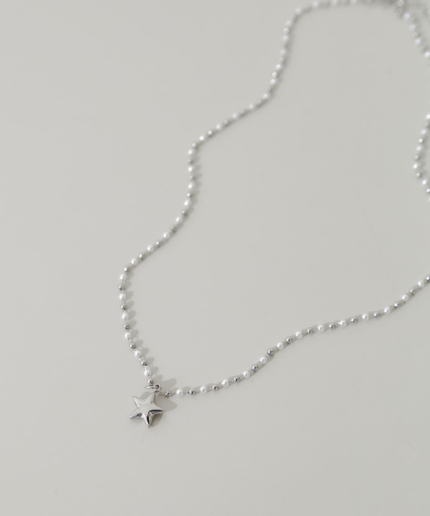 SMELLY「ステンレススタートップビーズネックレス」|ネックレス|